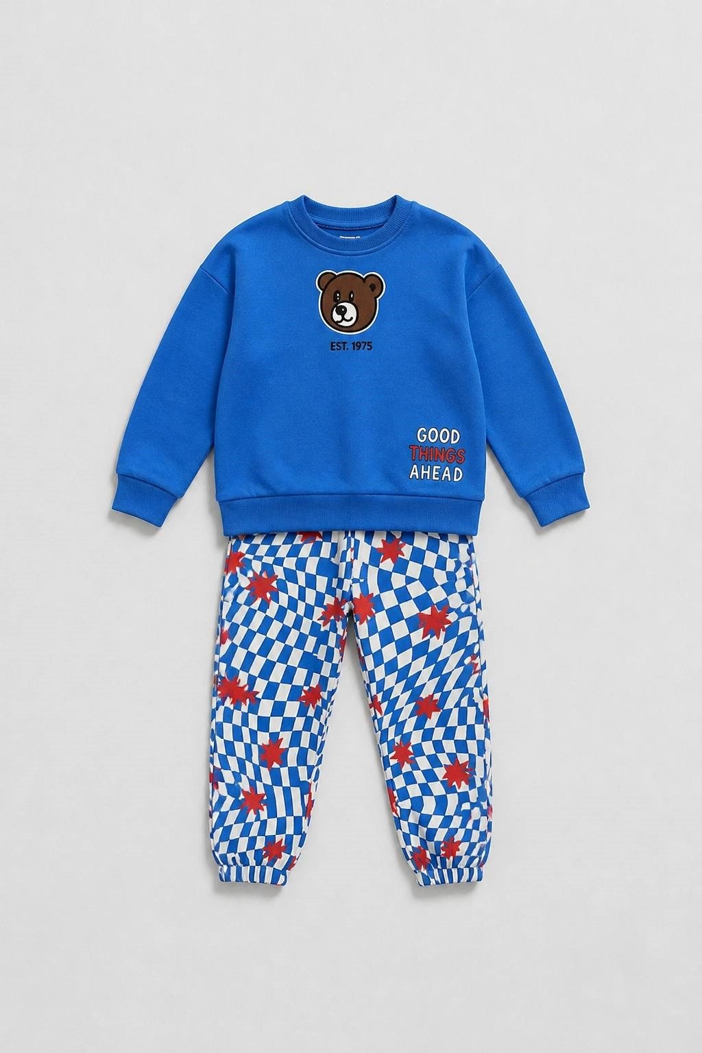 Tasarım Tedy Unisex Eşofmanlı Takım - Mavi