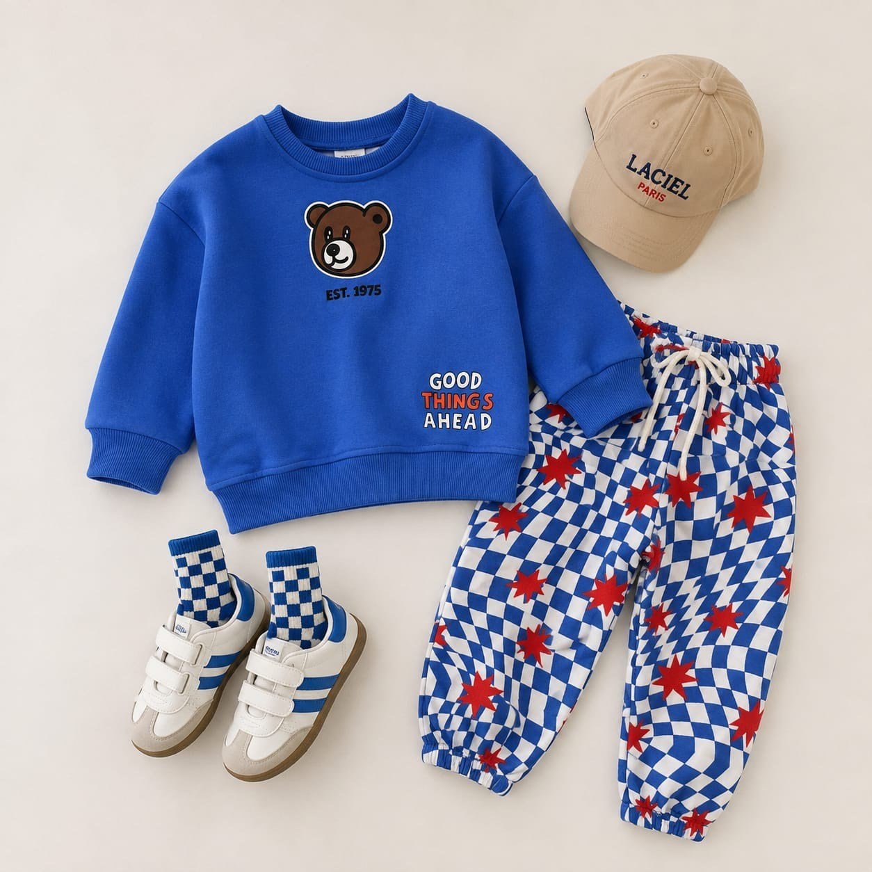 Tasarım Tedy Unisex Eşofmanlı Takım - Mavi