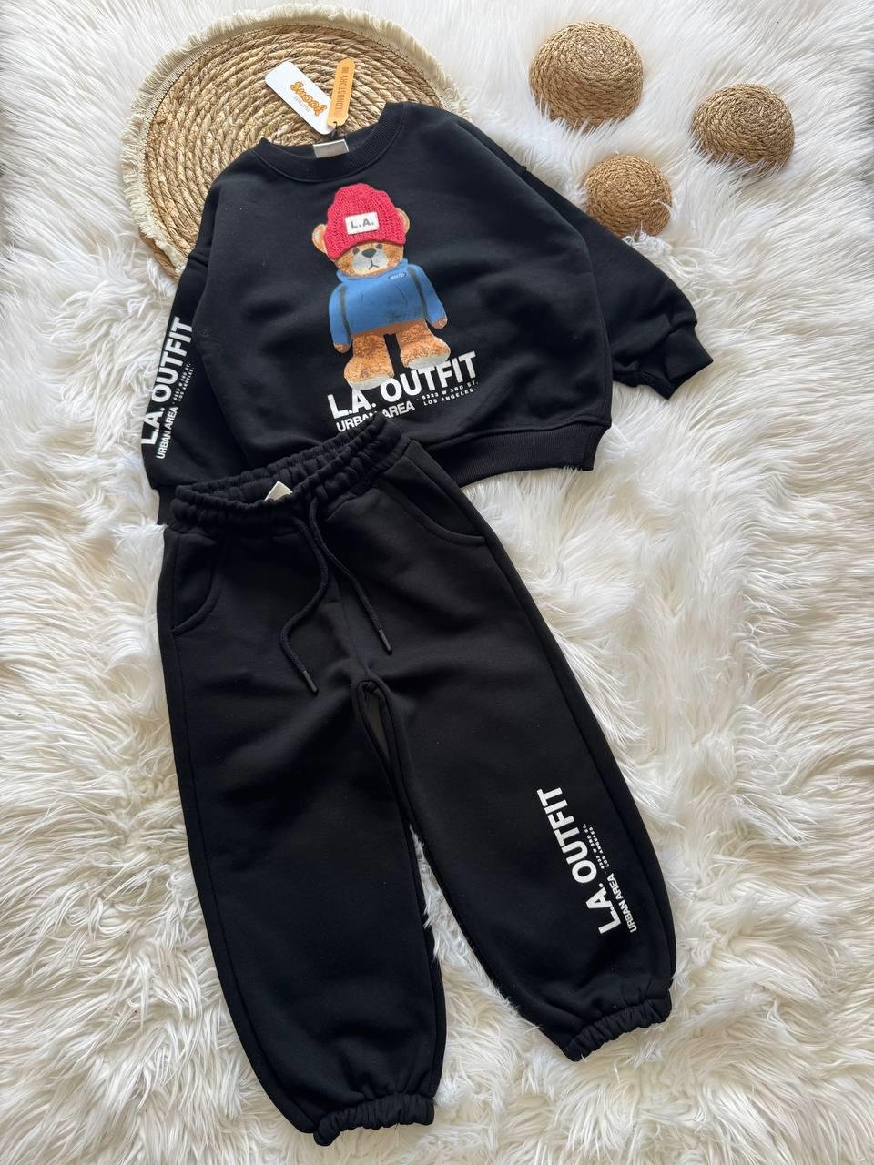 Tedyy Unisex İkili Takım - Siyah