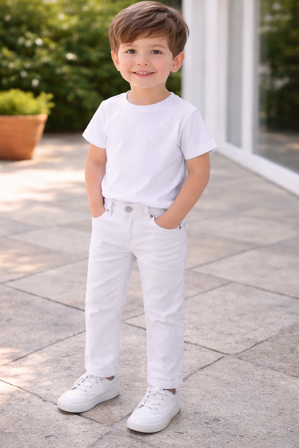 Unisex Basic Pantolon - Bej