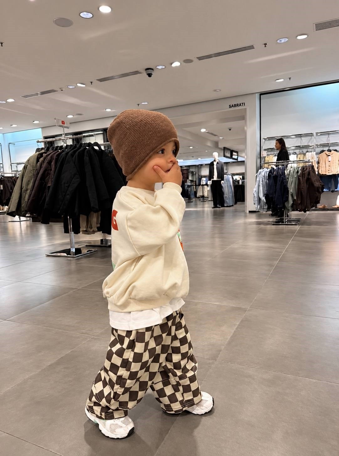 Unisex Damalı Eşofmanlı Takım