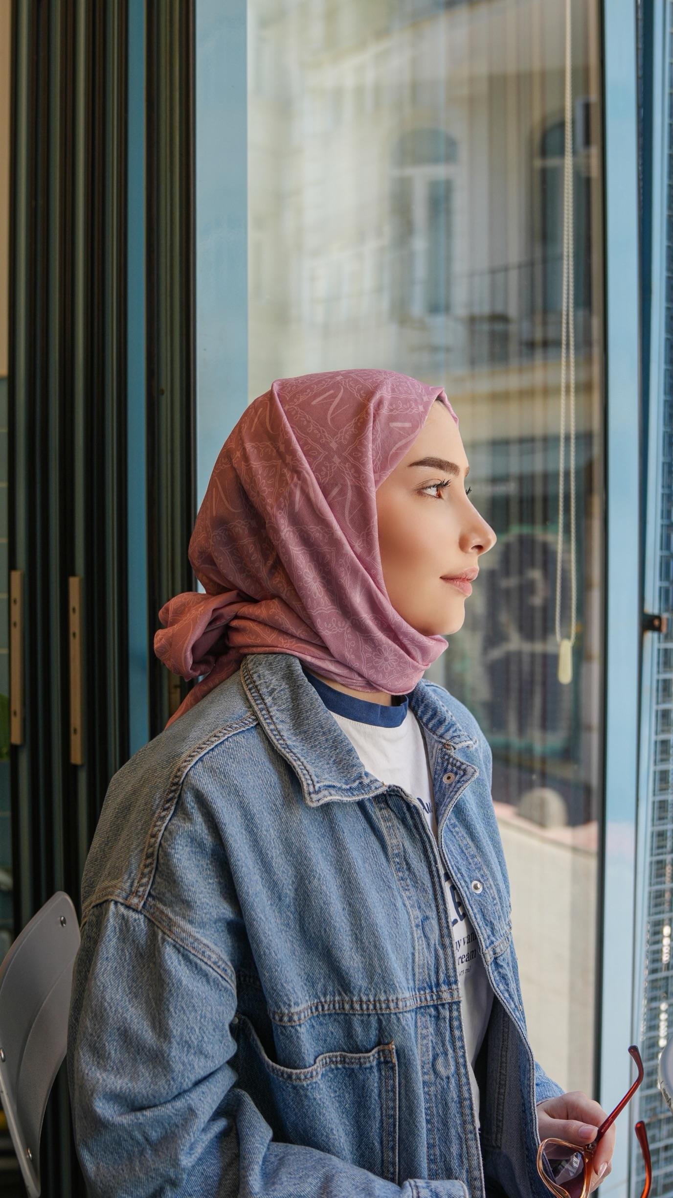 Melora Desen Soft Şal Pembe