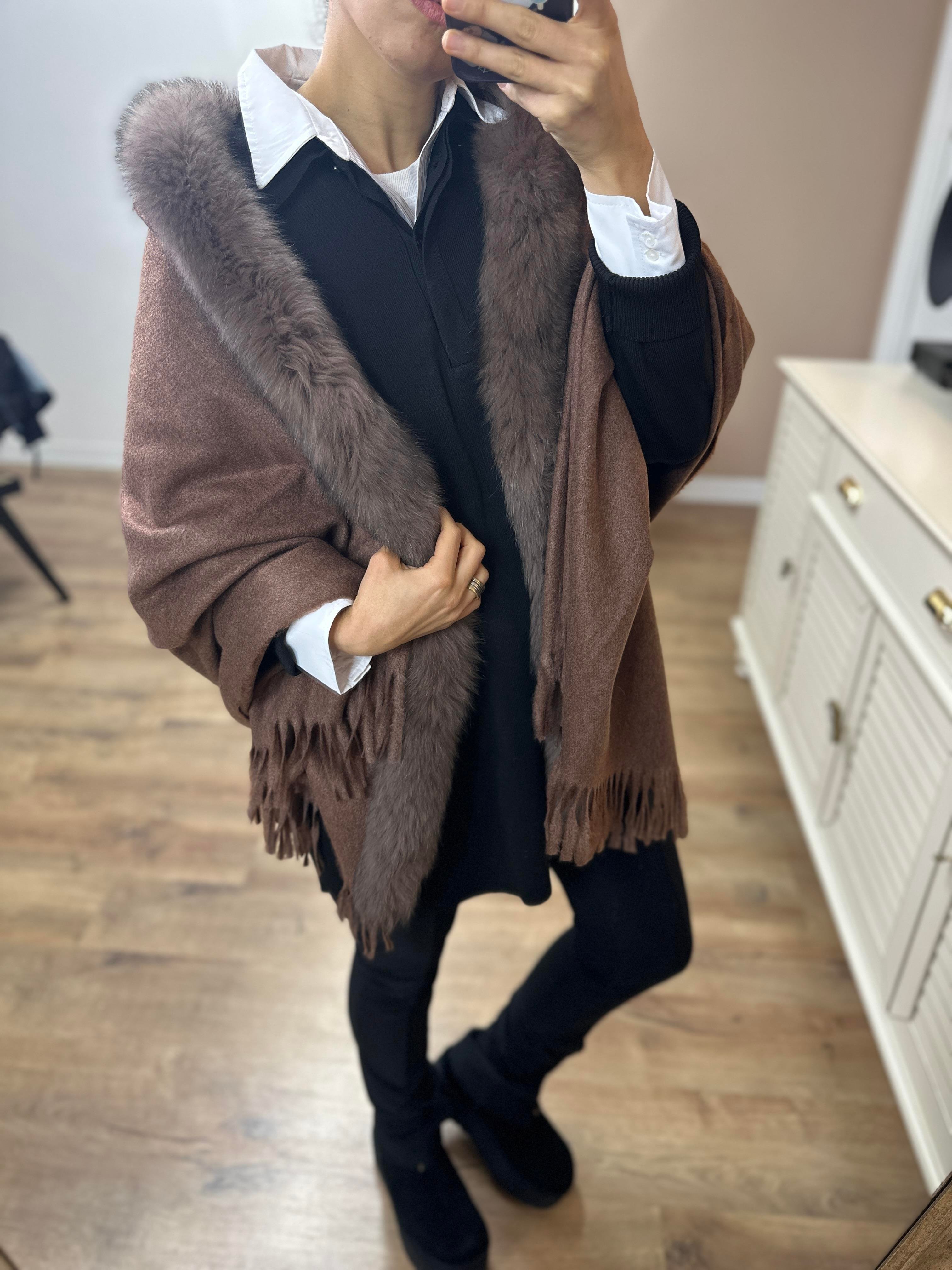 MOCHA KAŞMİR KÜRK ŞAL