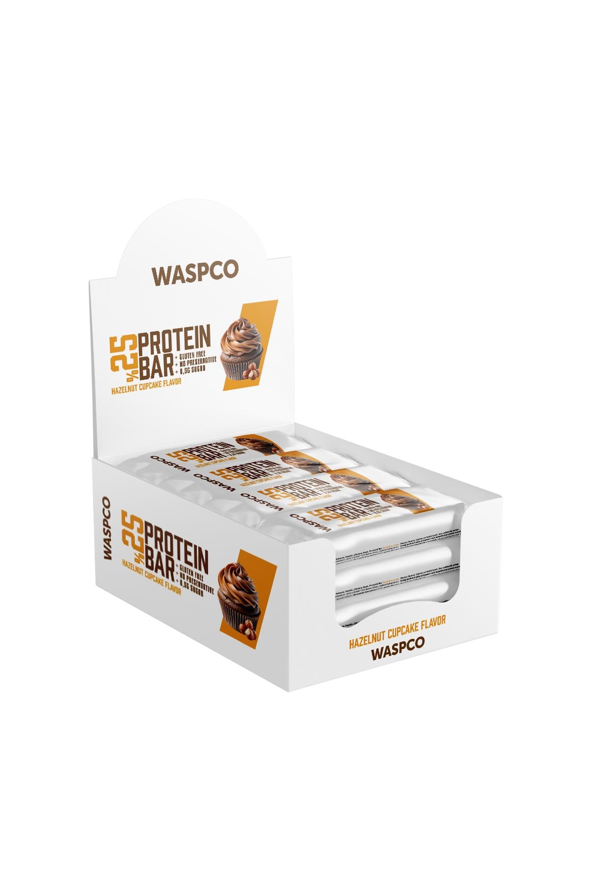 Bitter Çikolata Kaplı Fındıklı Cupcake Aromalı Protein Bar 36g x 12 Adet