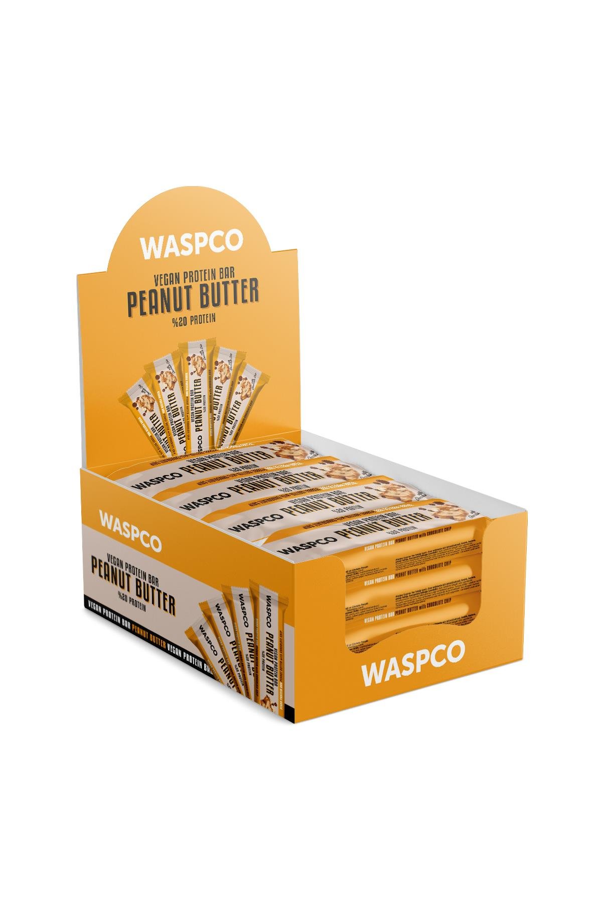 Fıstık Ezmeli Çikolata Parçalı Vegan Protein Bar 40g x 12 Adet