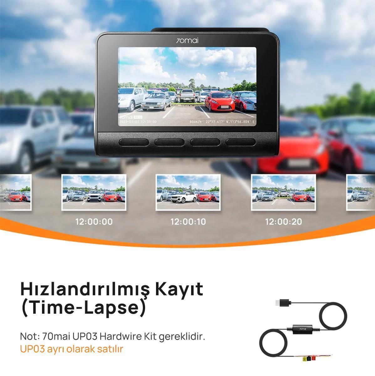 70mai A810 + RC12 Ön ve Arka Araç İçi Kamera Seti