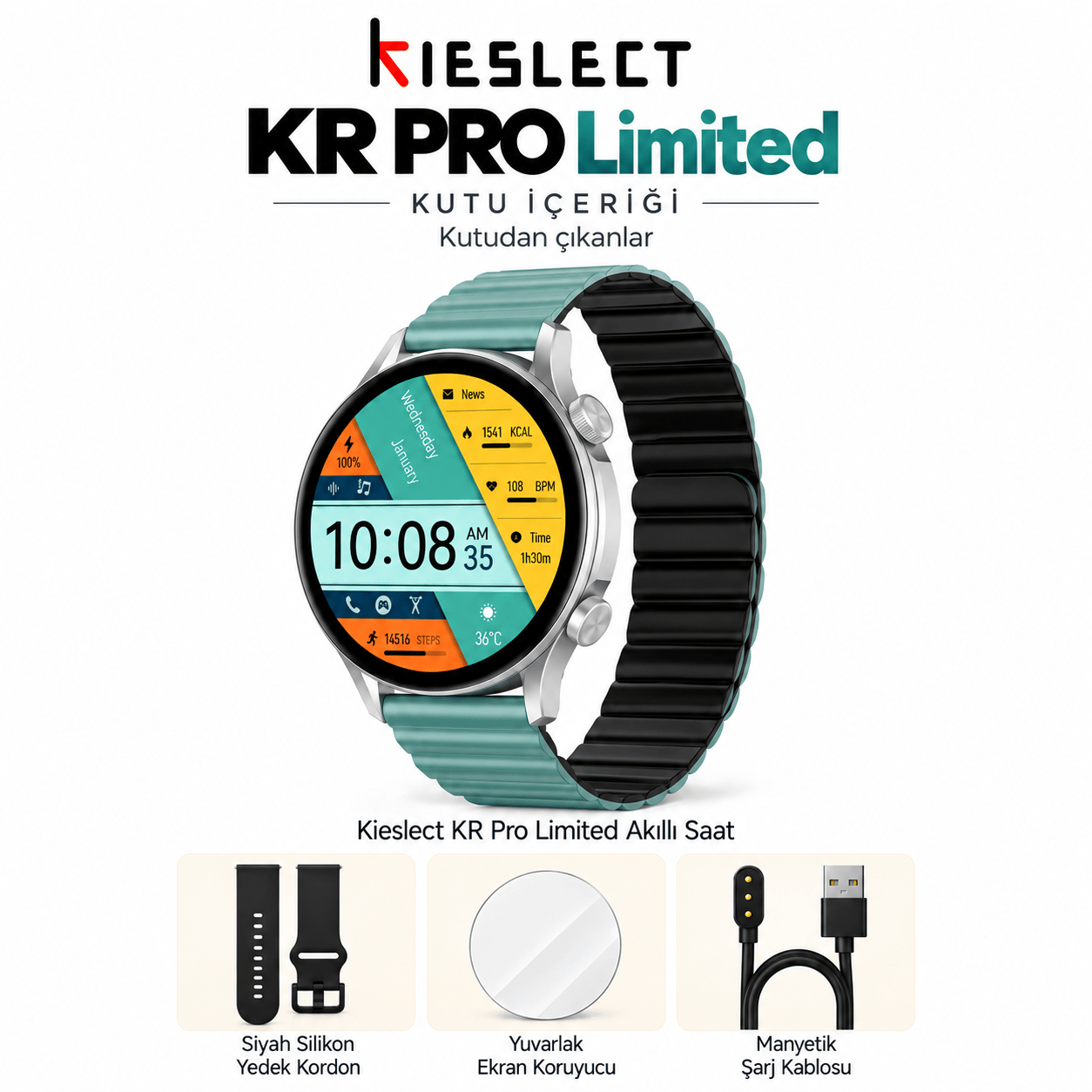 Kieslect Kr Pro Limited Amoled Ekran Akıllı Saat