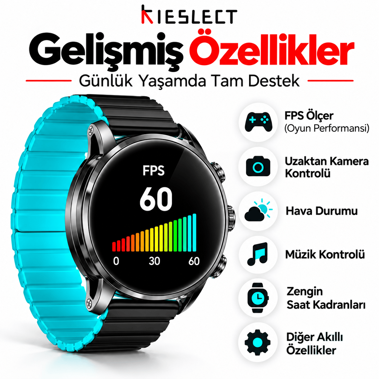 Kieslect Kr2 Black Akıllı Saat