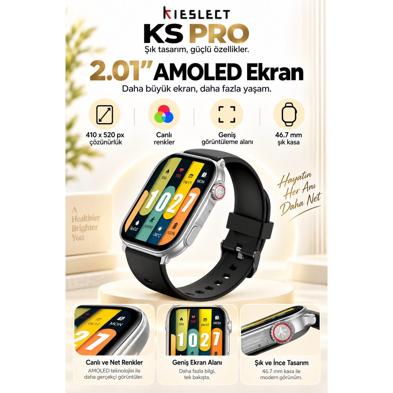 Kieslect Ks Pro Arama Özellikli Akıllı Saat
