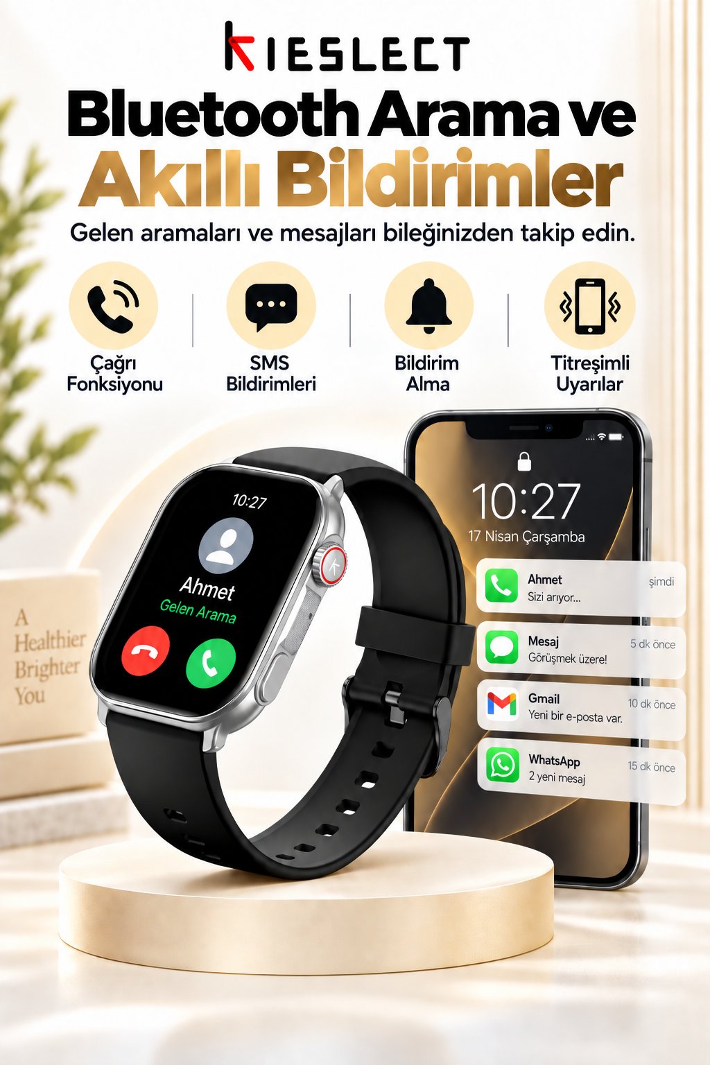 Kieslect Ks Pro Arama Özellikli Akıllı Saat