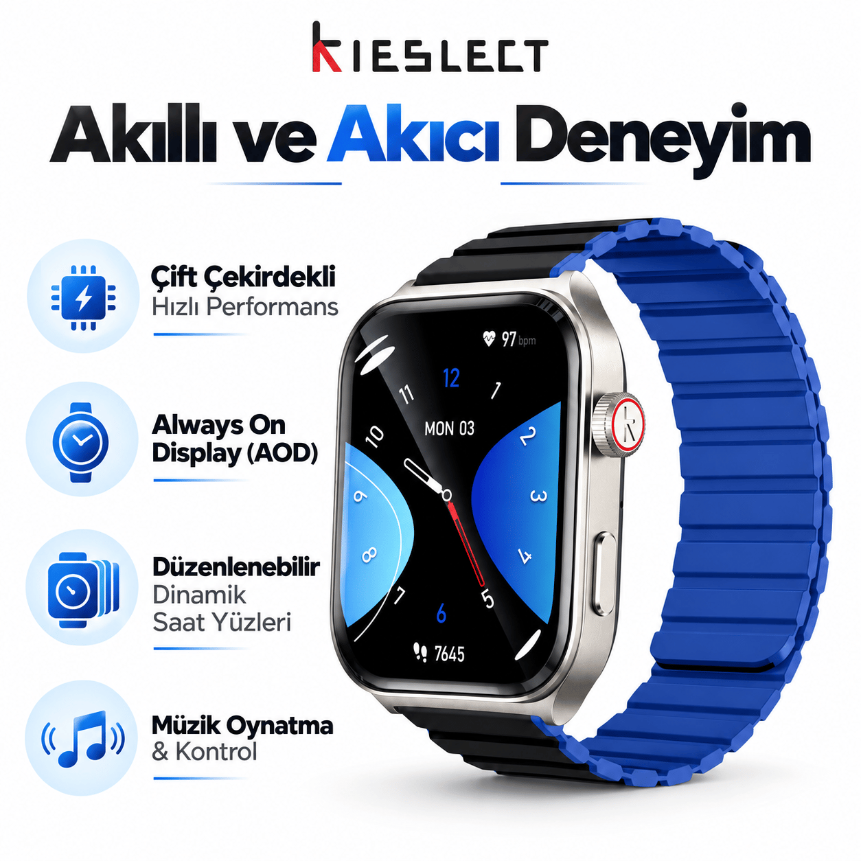 Kieslect Ks2 Space Gray Akıllı Saat