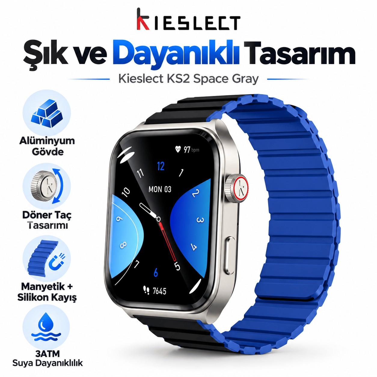 Kieslect Ks2 Space Gray Akıllı Saat