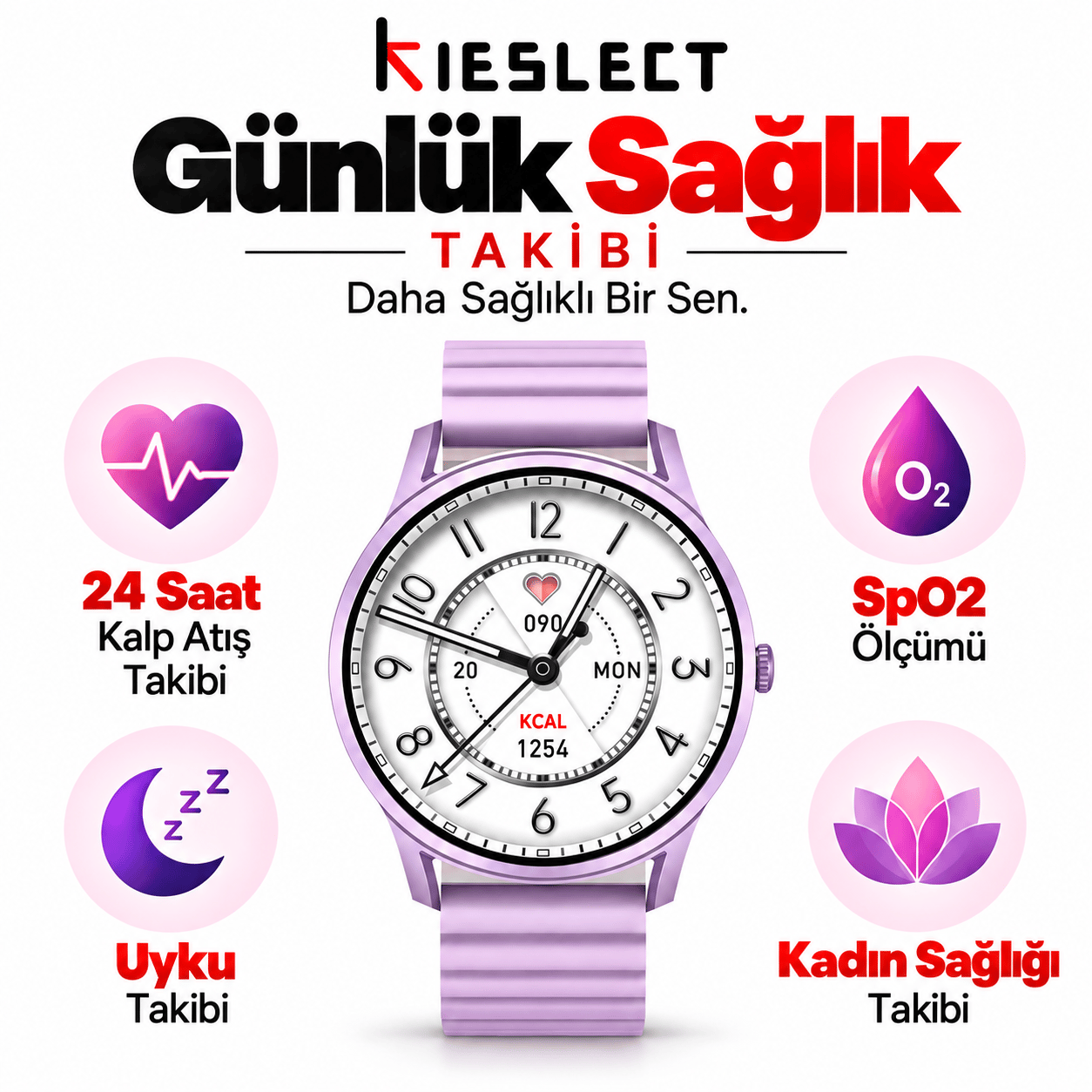 Kieslect Lora Purple Akıllı Saat
