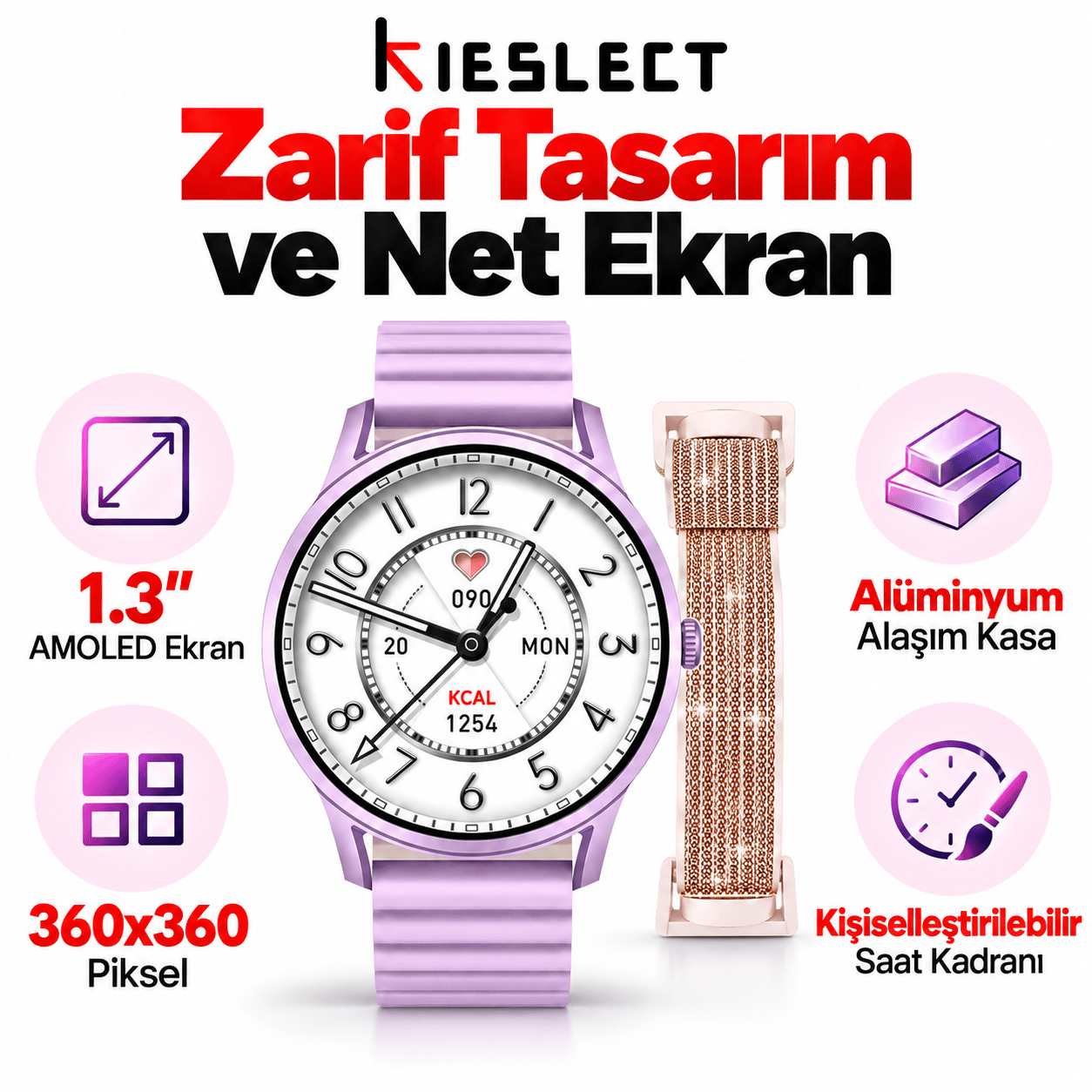 Kieslect Lora Purple Akıllı Saat