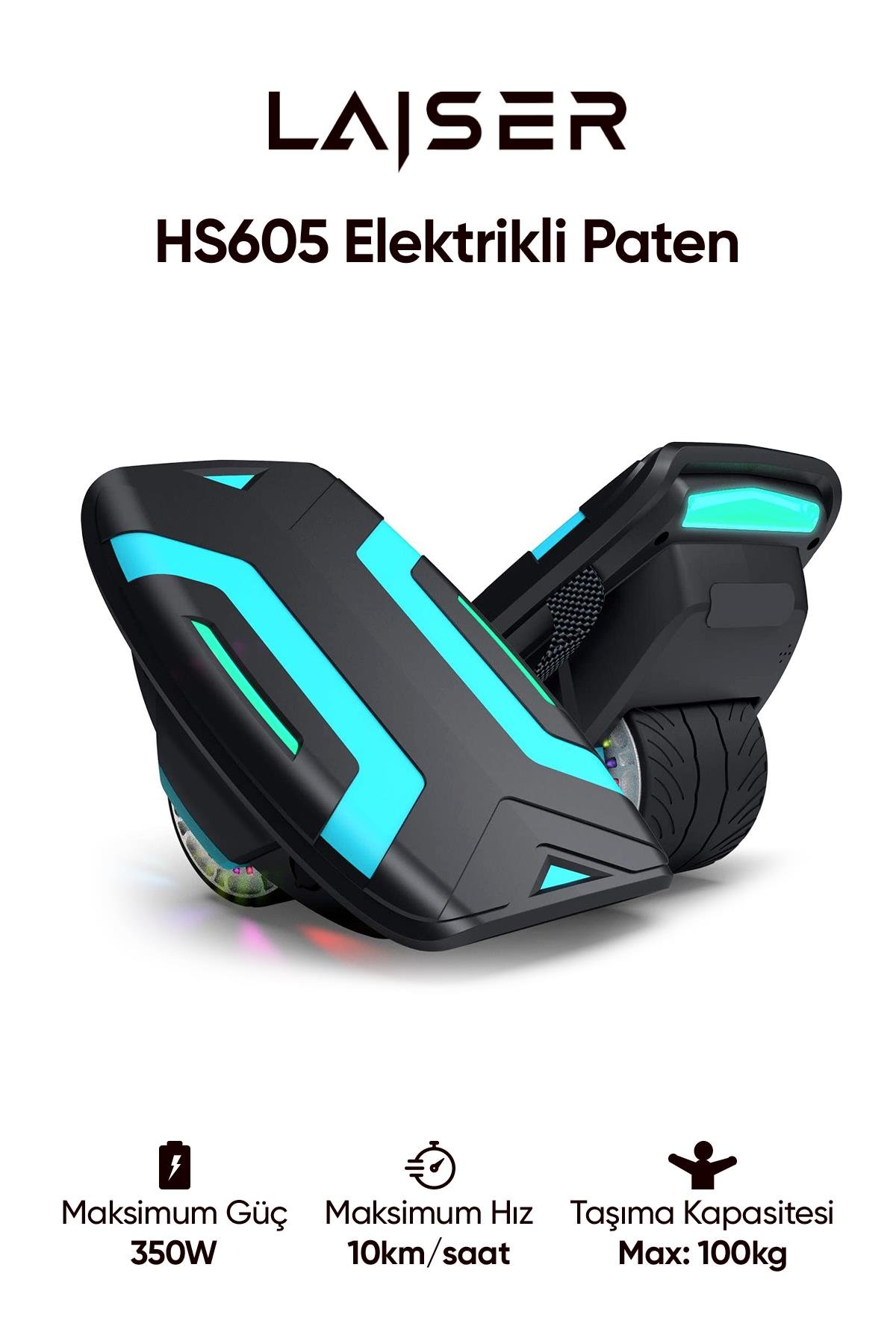 Laiser HS605 elektrikli paten 350W Led ışıklı 