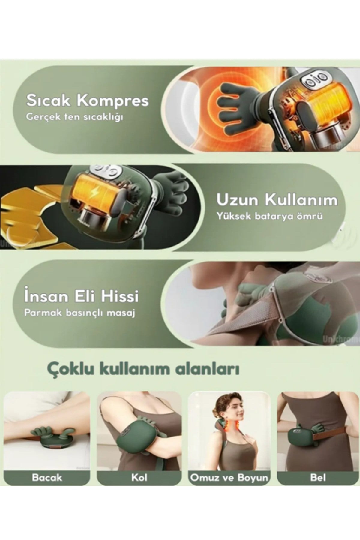 Laiser Isı Destekli Boyun Omuz ve Sırt,Derin Doku Masaj Cihazı 