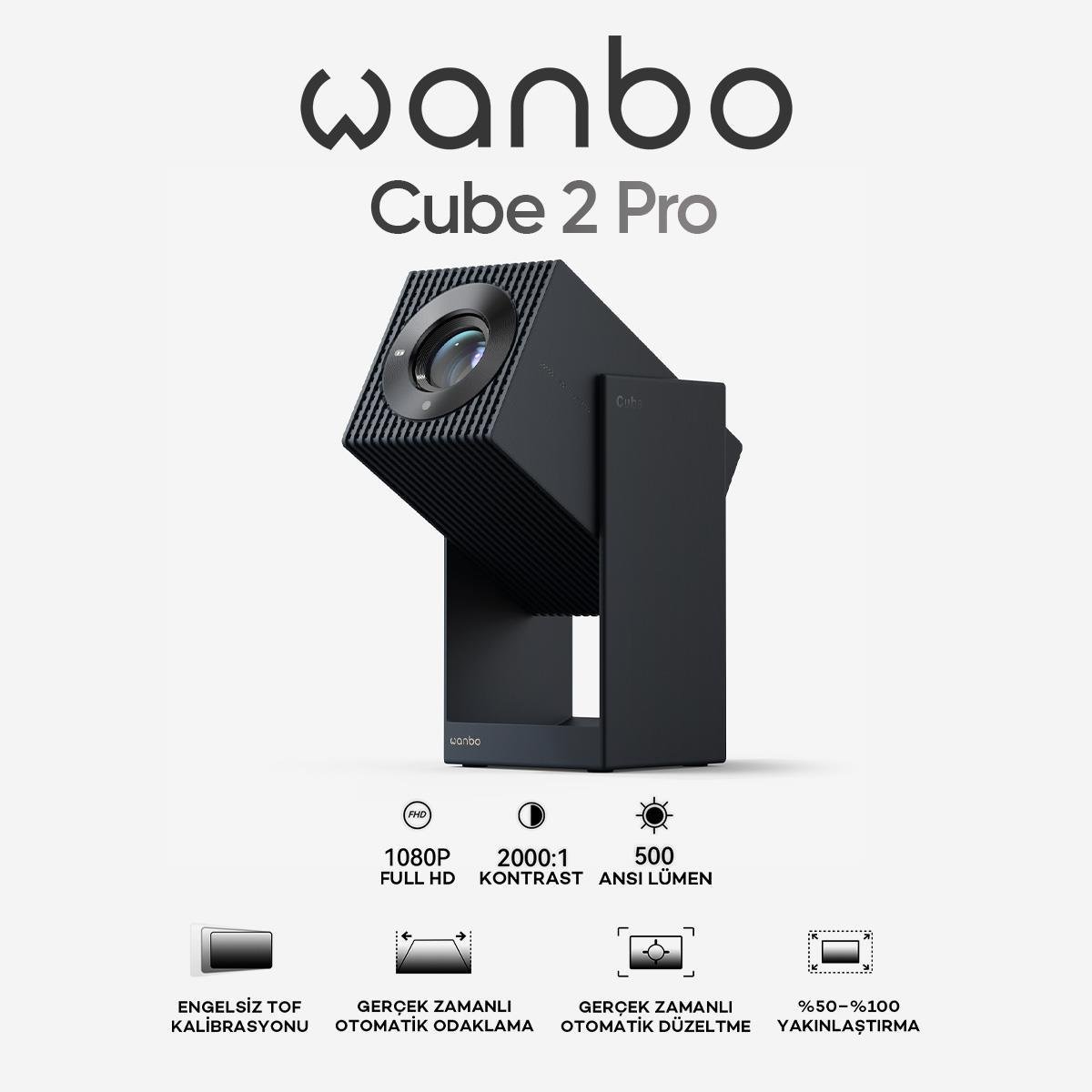 Wanbo Cube 2 Pro Projeksiyon Cihazı - Mavi