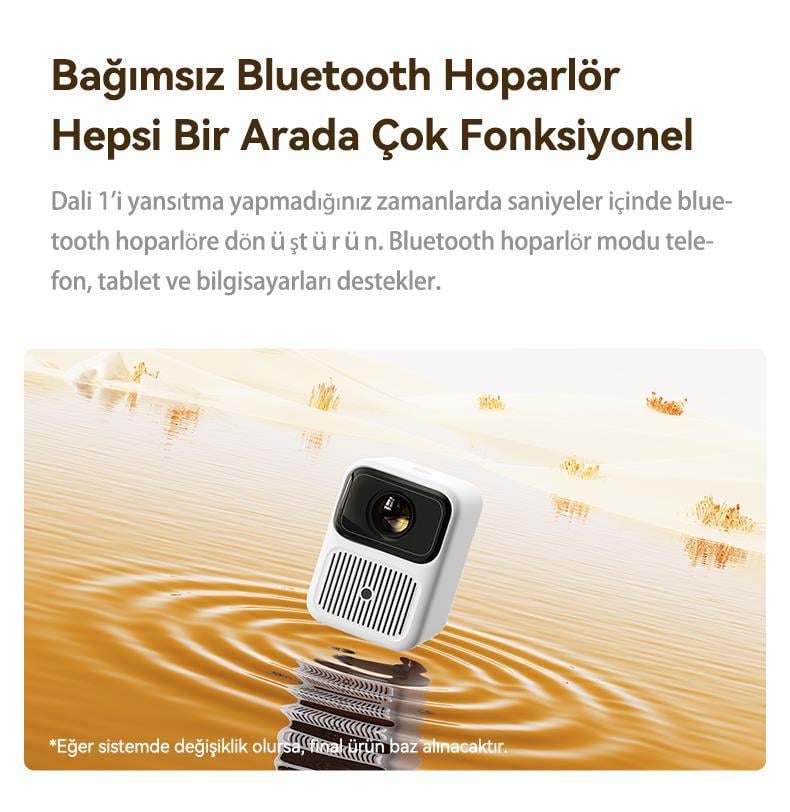 Wanbo Dali 1 Taşınabilir Projeksiyon Cihazı Bluetooth Hoparlör Modlu
