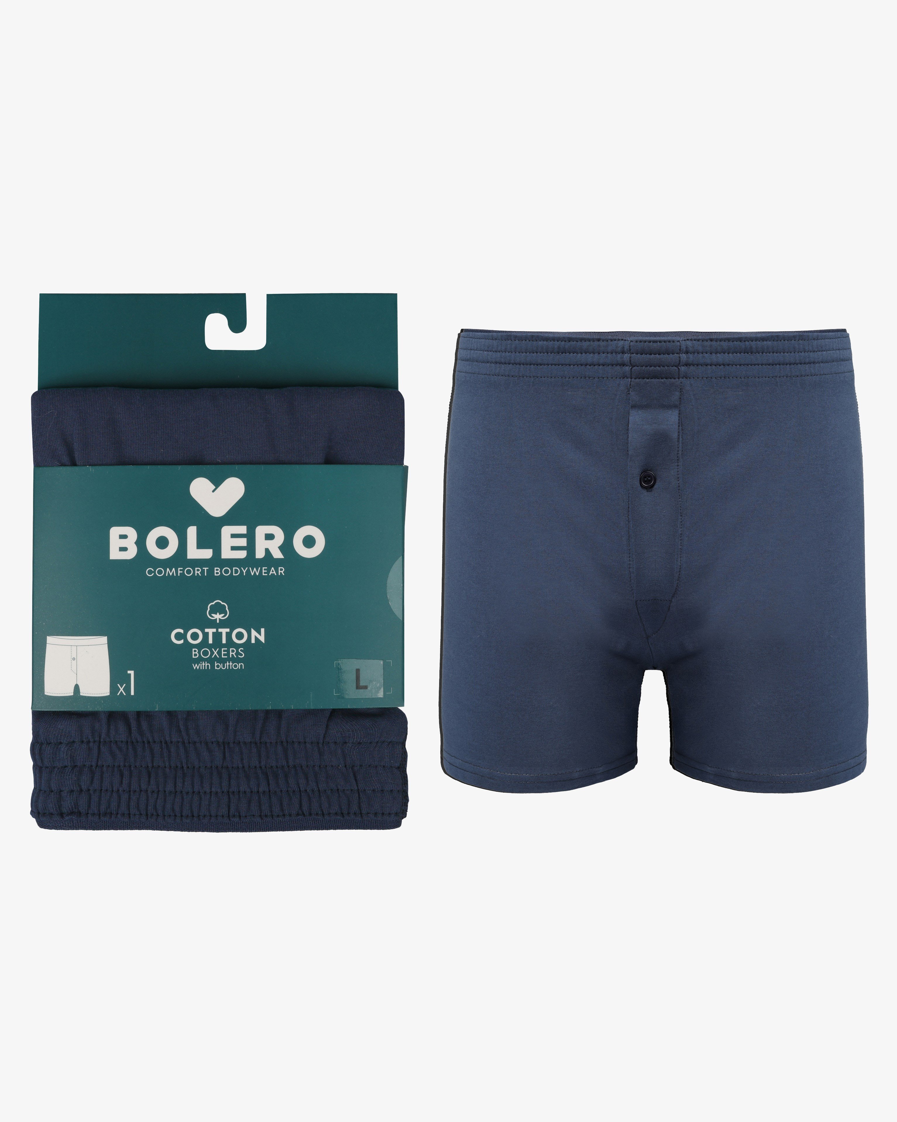 Erkek Havlu Bel Düğmeli Boxer Lacivert