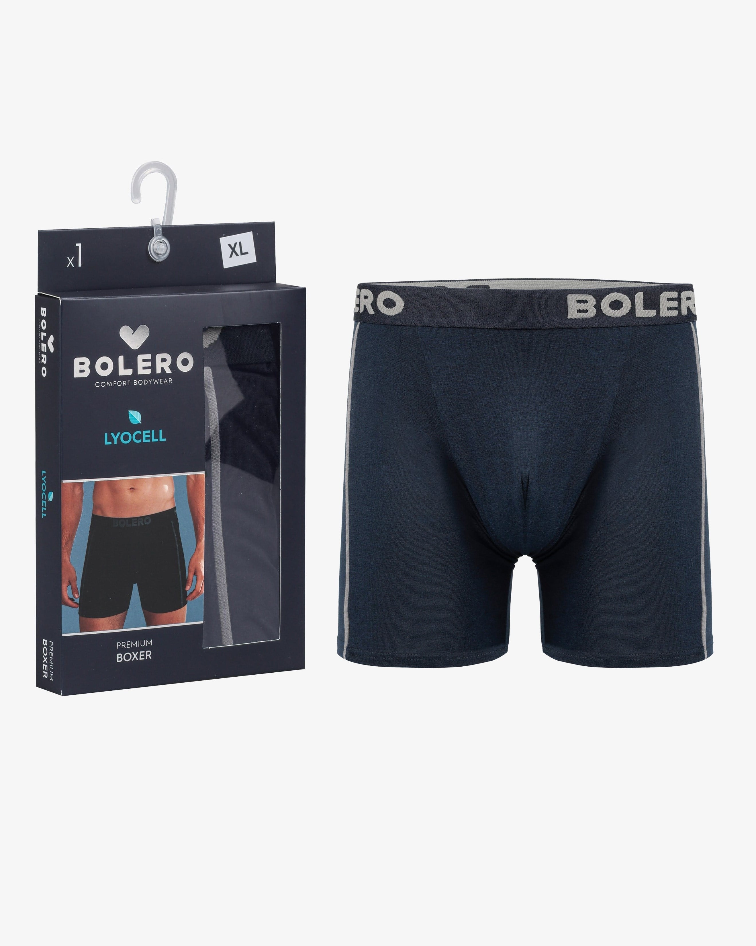 Erkek Premium Lyocell Boxer Lacivert