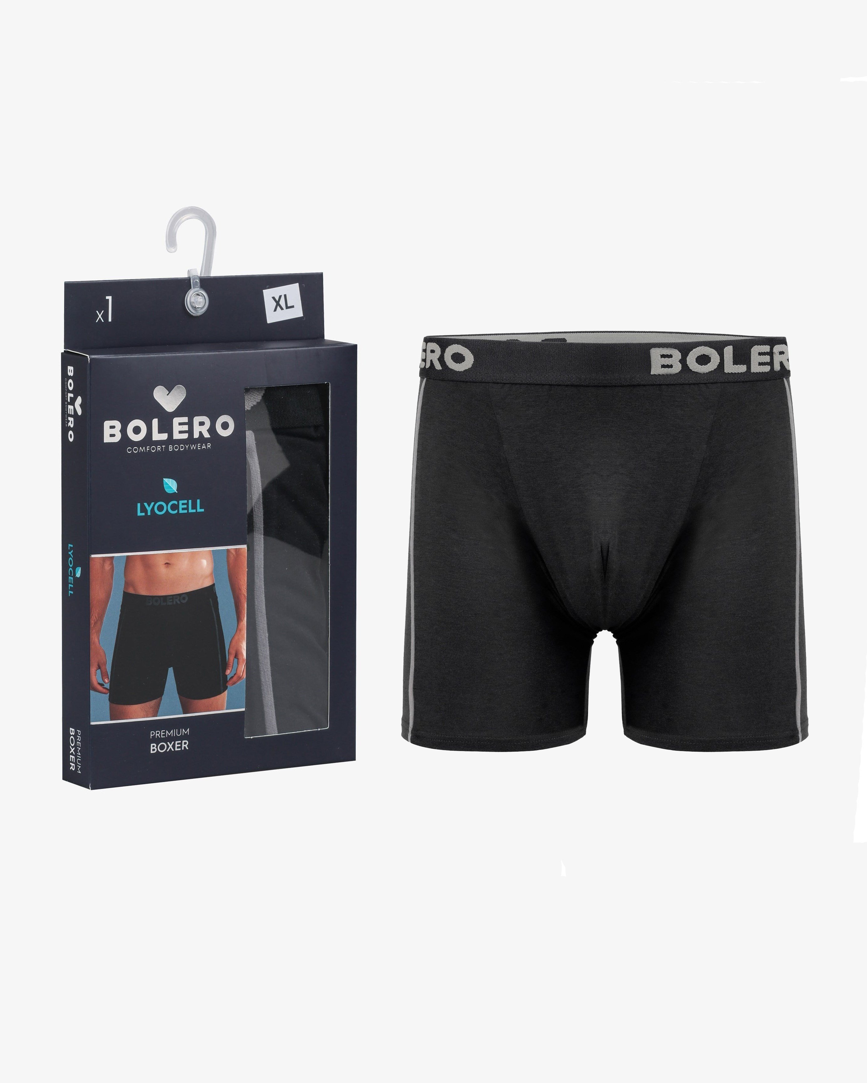 Erkek Premium Lyocell Boxer Siyah