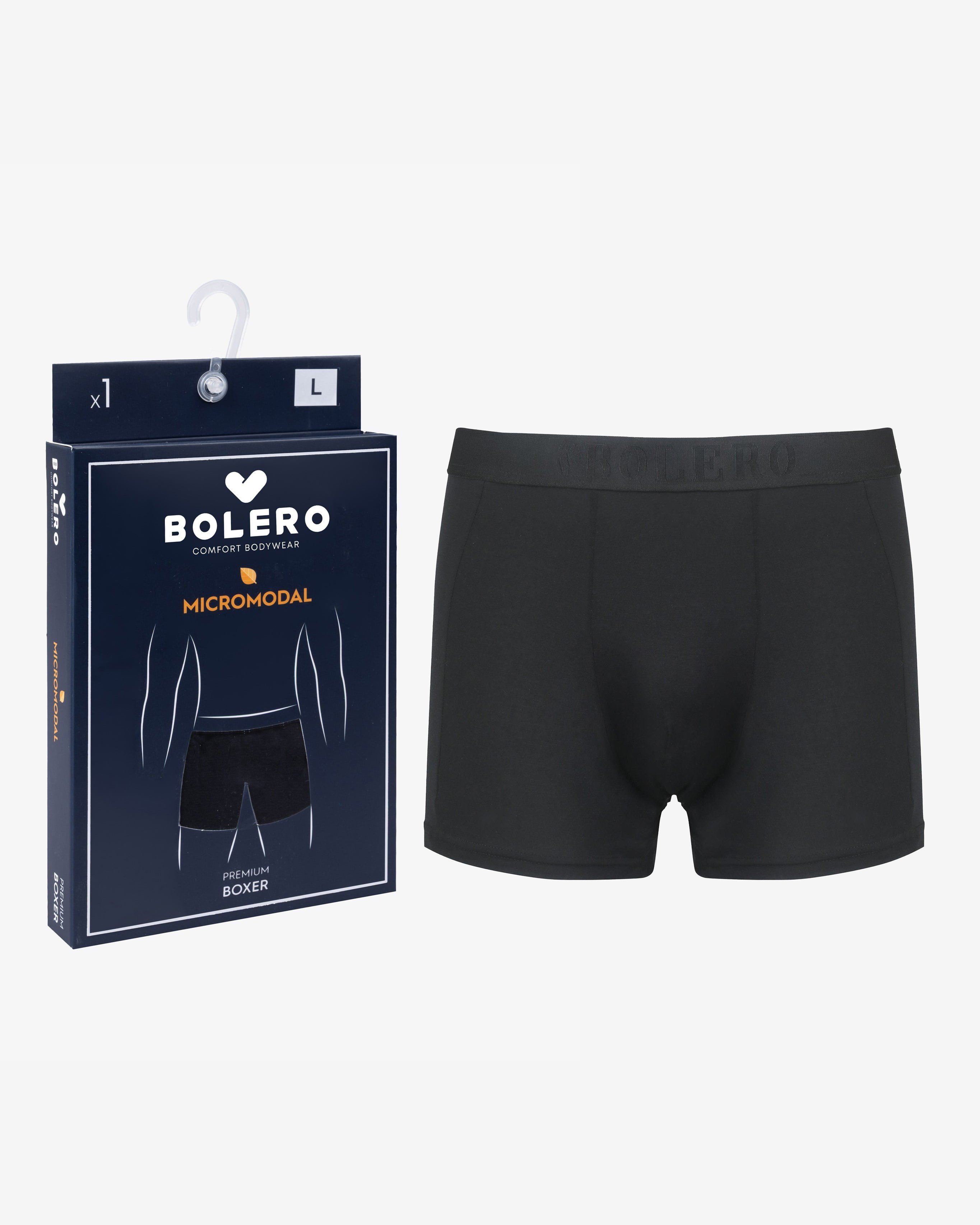 Erkek Premium Micromodal Boxer Siyah