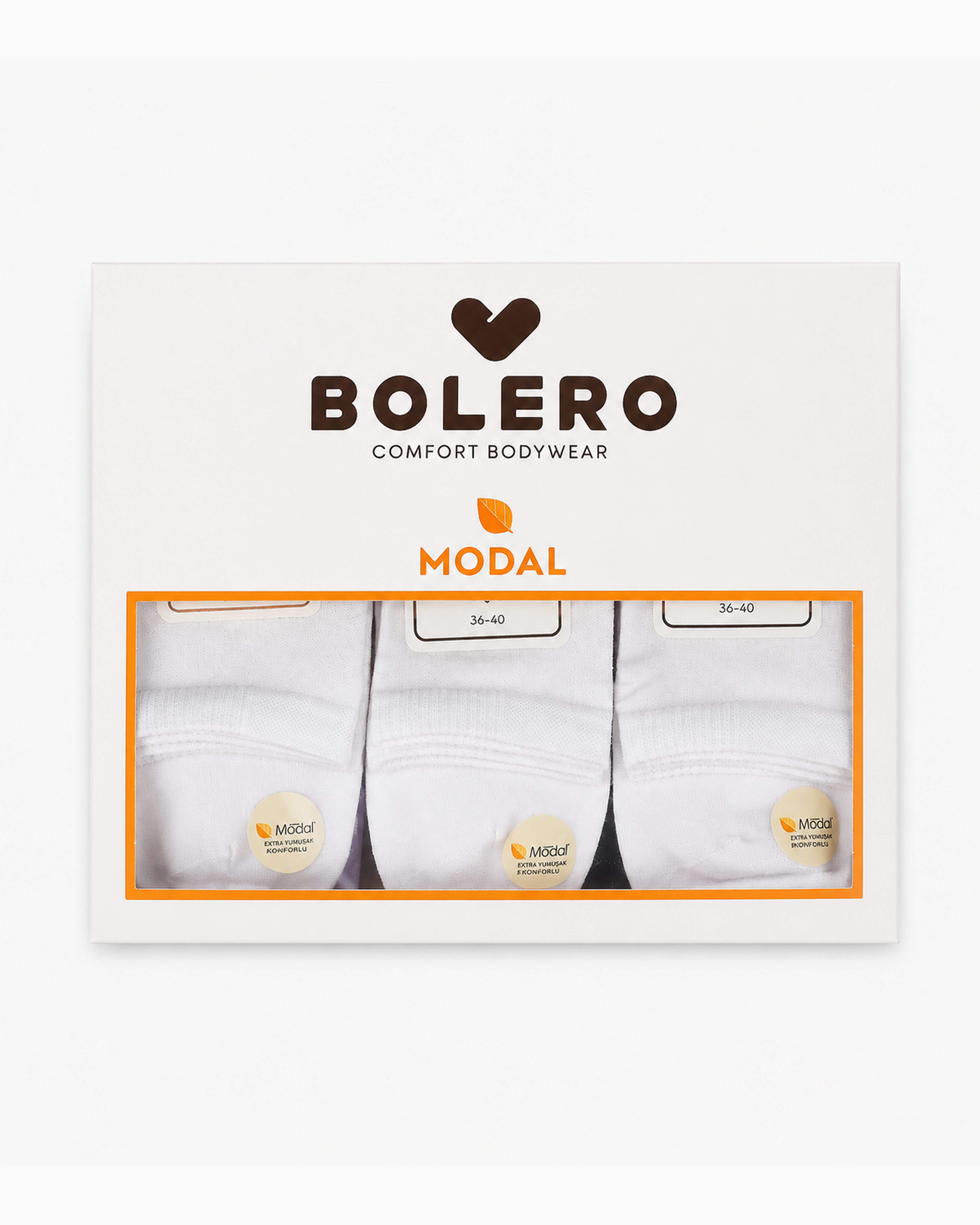 Toptan Kadın 12'li Premium Modal Çorap Beyaz-B86