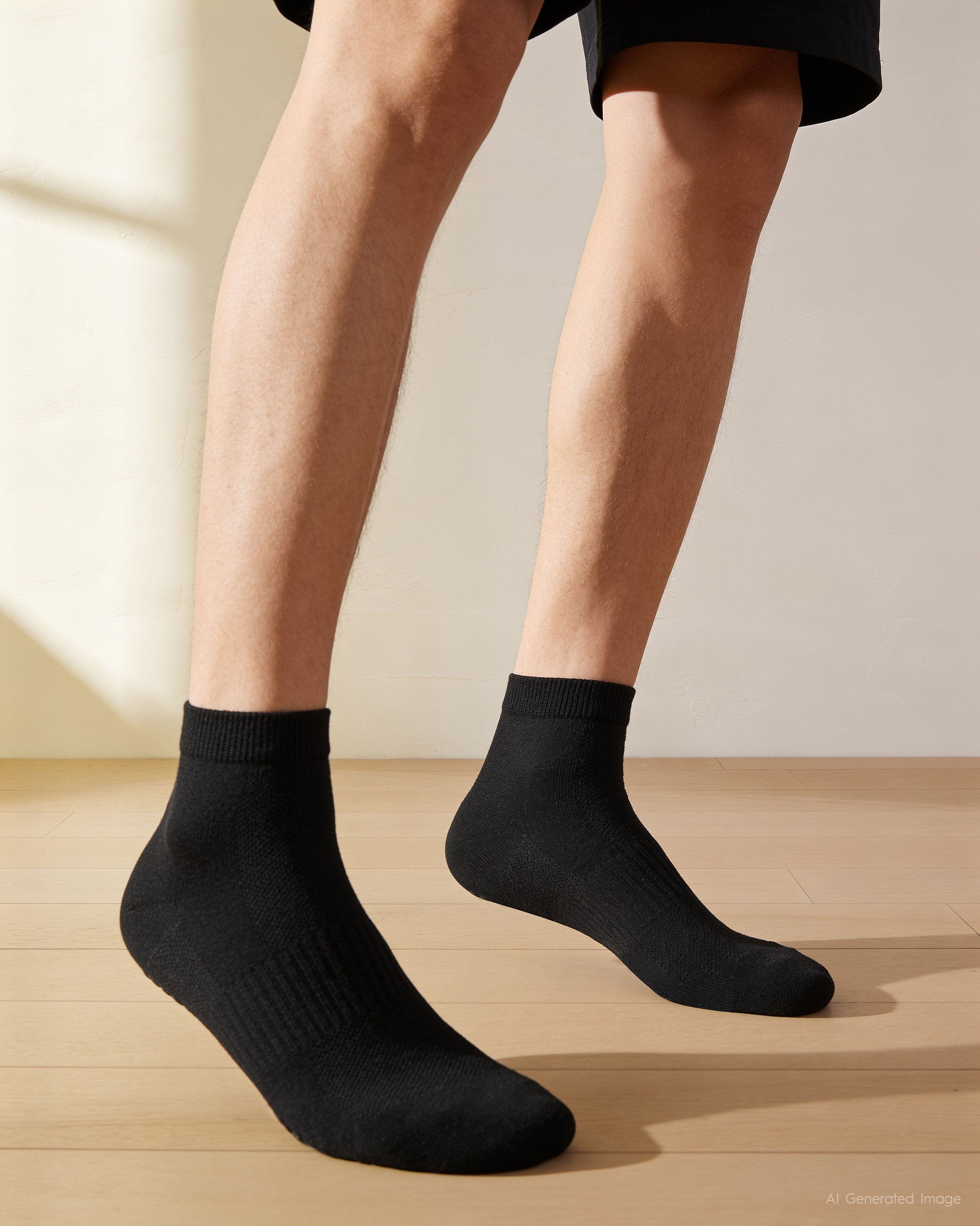 Unisex Dikişsiz Taban Havlu 12'li Kısa Spor Çorap Siyah