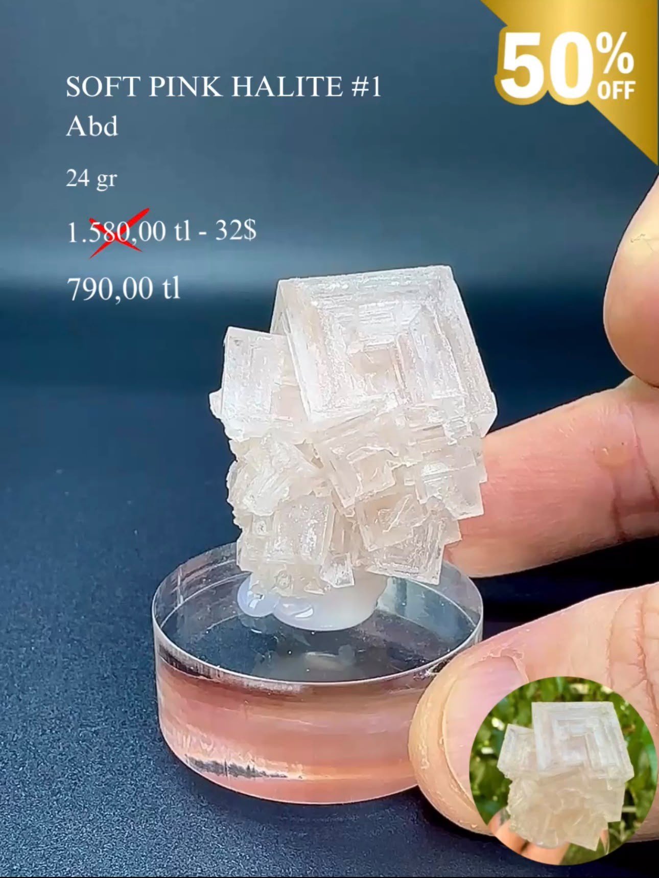 AÇIK PEMBE HALİT 24 GR.