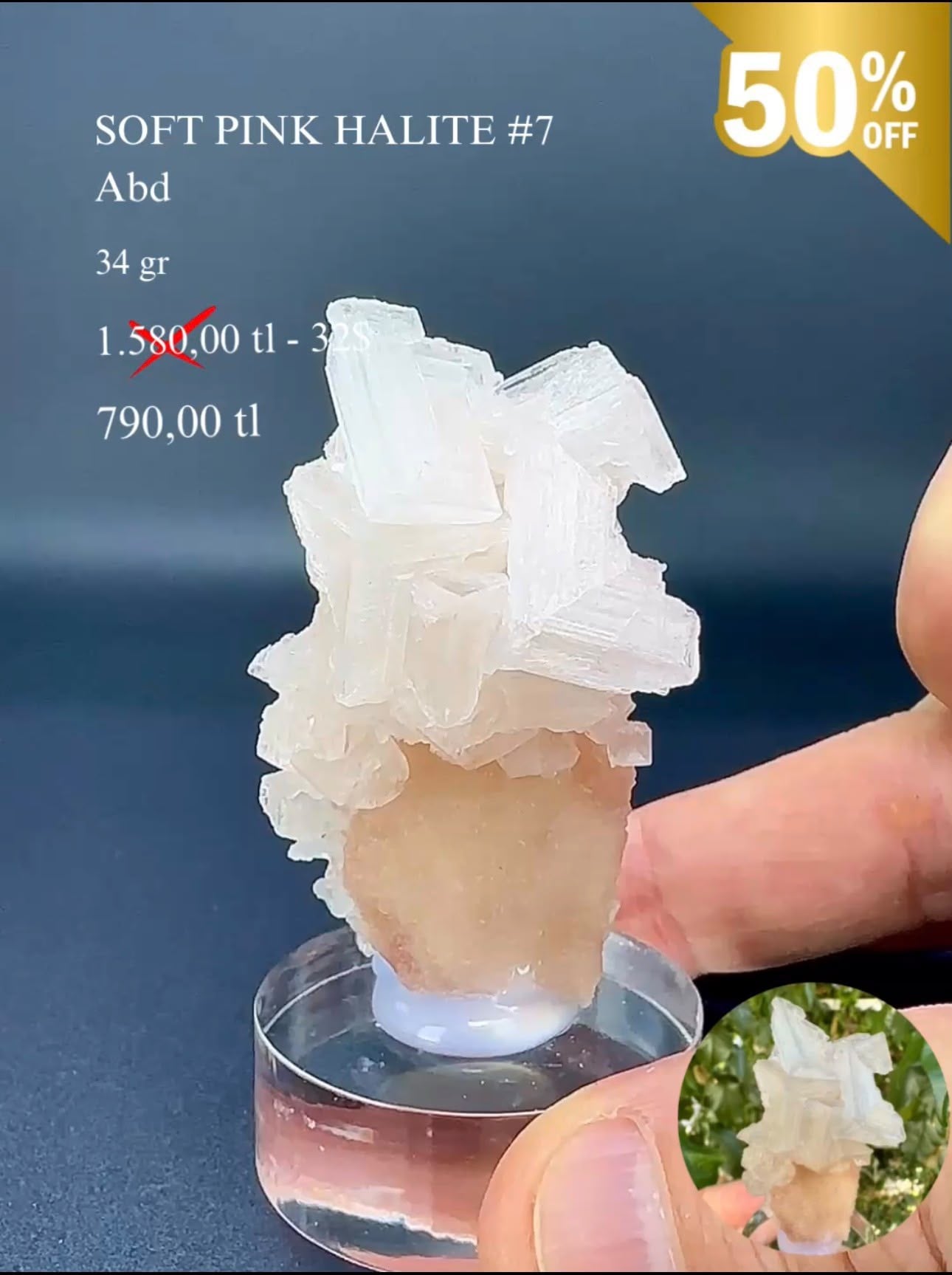 AÇIK PEMBE HALİT 34 GR.