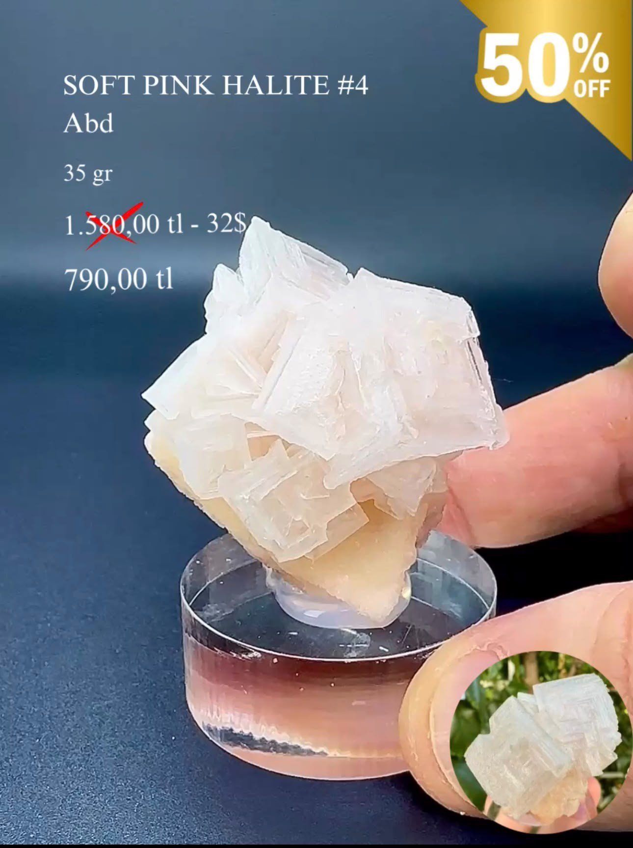 AÇIK PEMBE HALİT 35 GR.