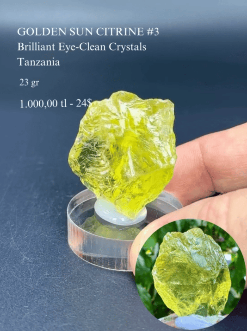 ALTIN GÜNEŞ SİTRİN 23 GR.
