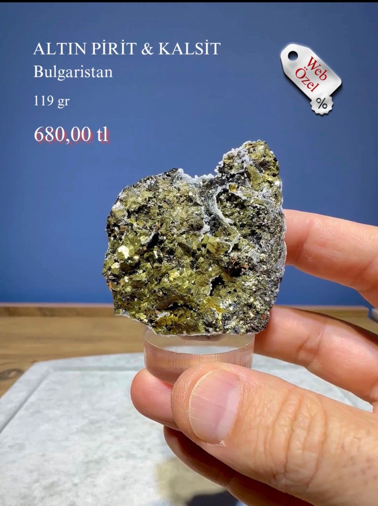 ALTIN PİRİT & KALSİT 119 GR.