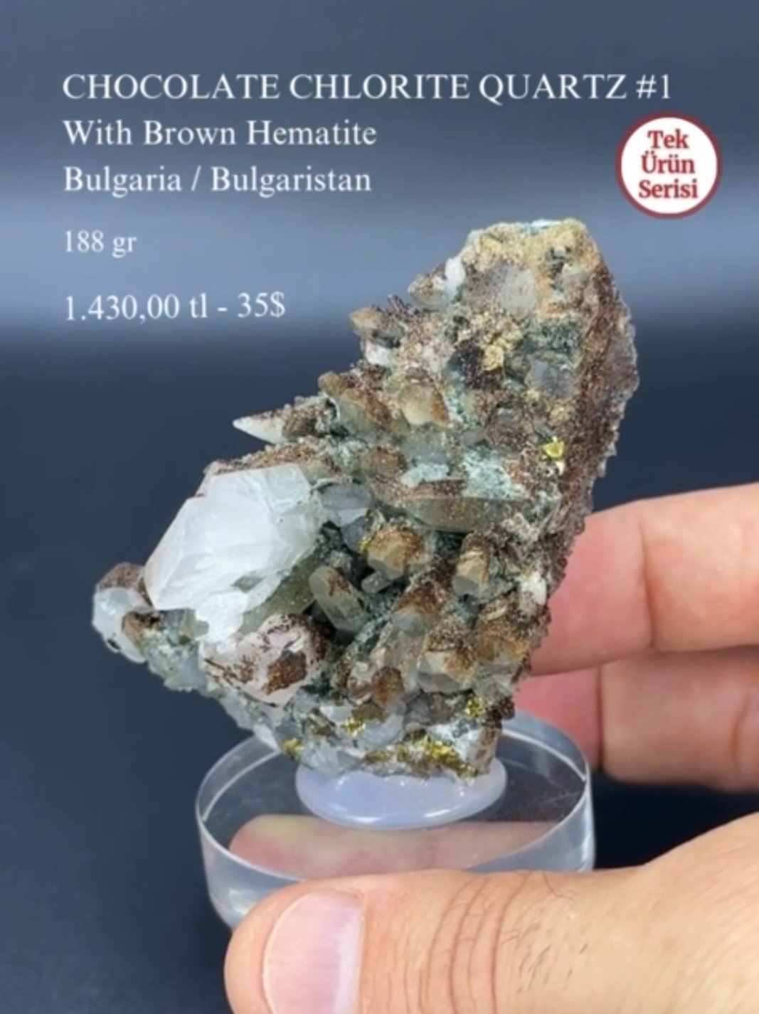 CHOCOLATE KLORİT KUVARS 188 GR. 