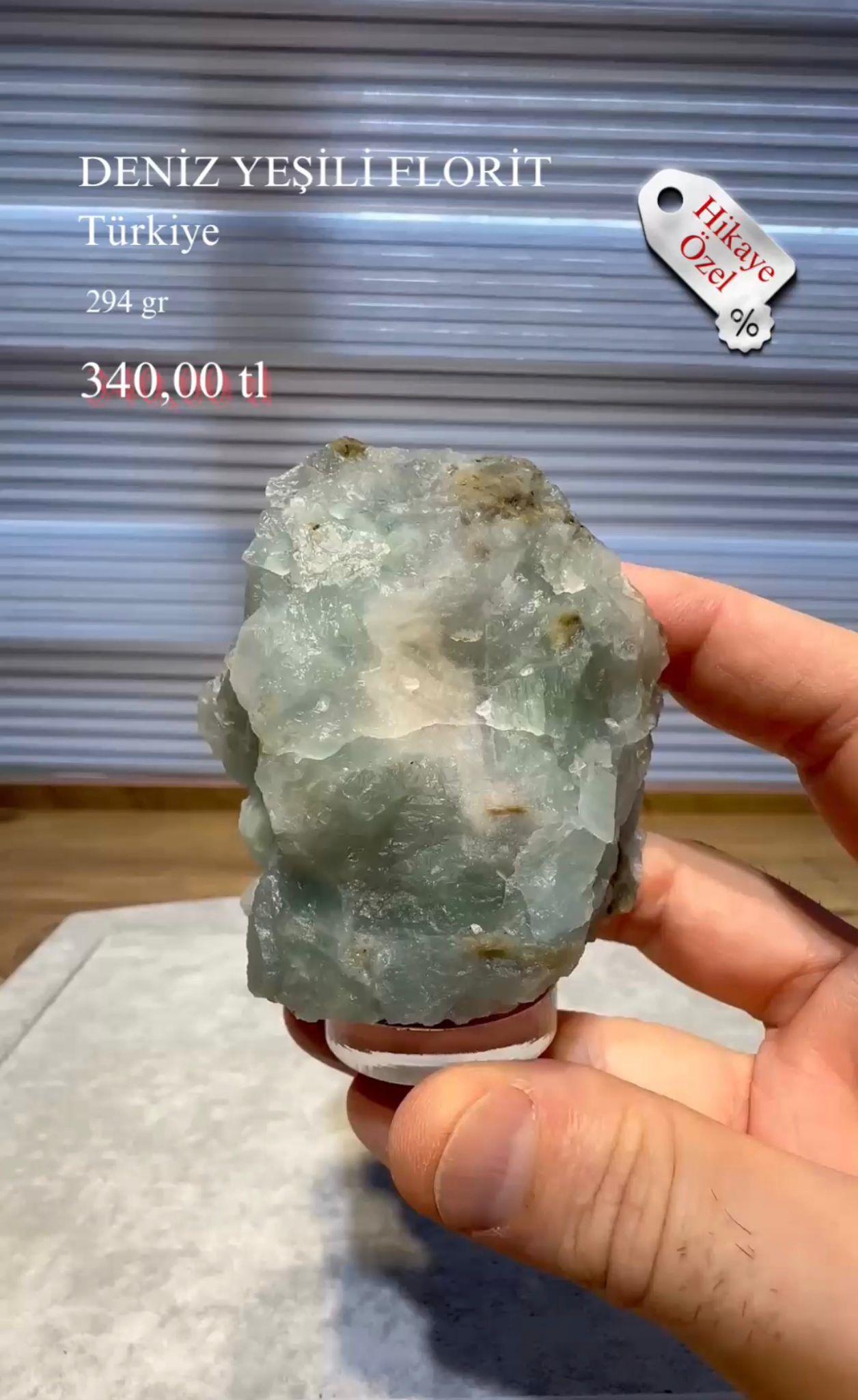 DENİZ YEŞİLİ FLORİT 294 GR.