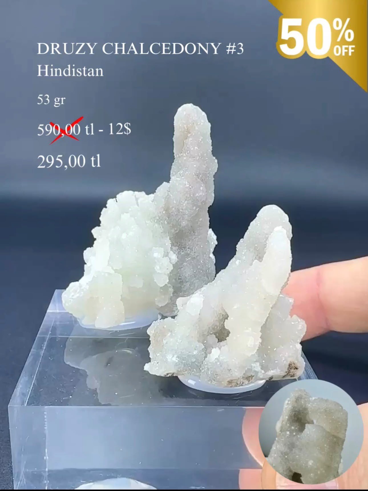 DRUZE KALSEDON 53 GR.