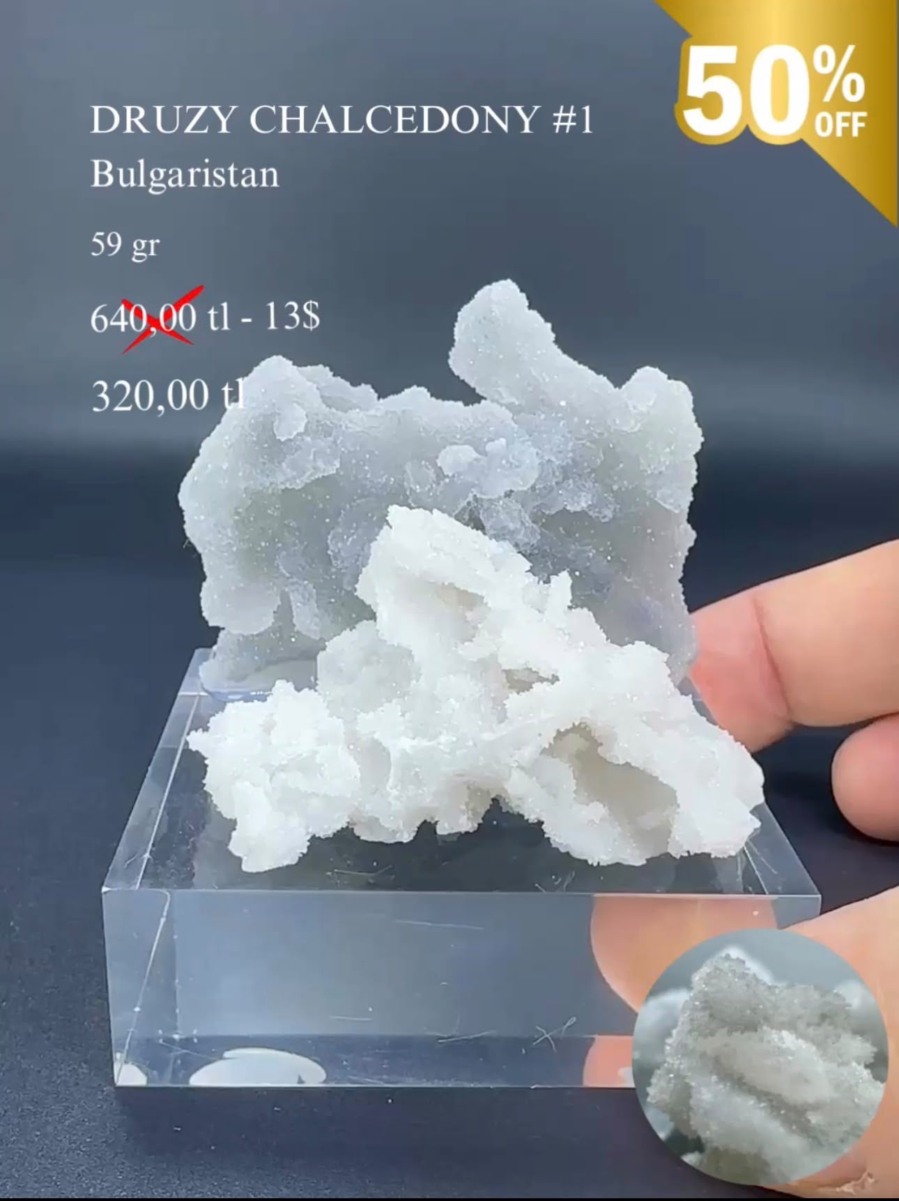 DRUZE KALSEDON 59 GR.