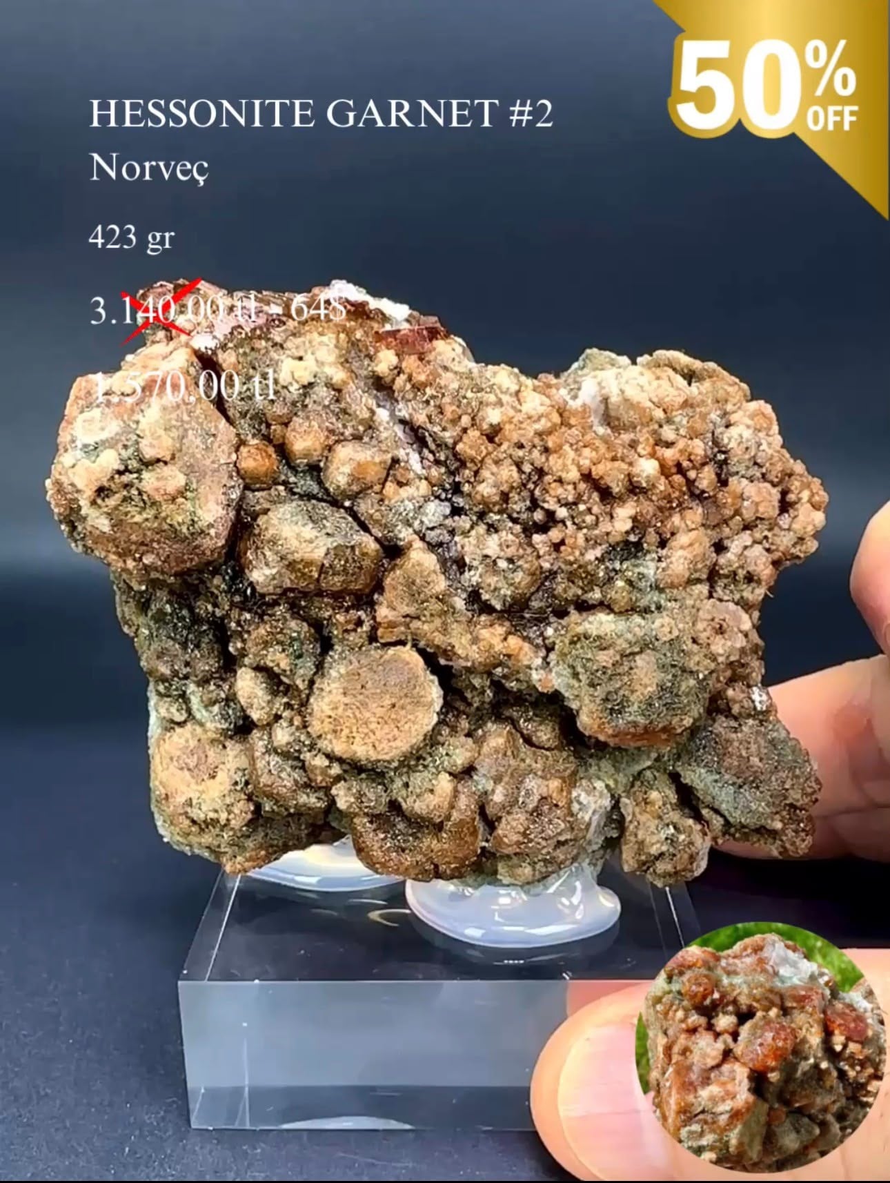 HESSONİT GARNET 423 GR.