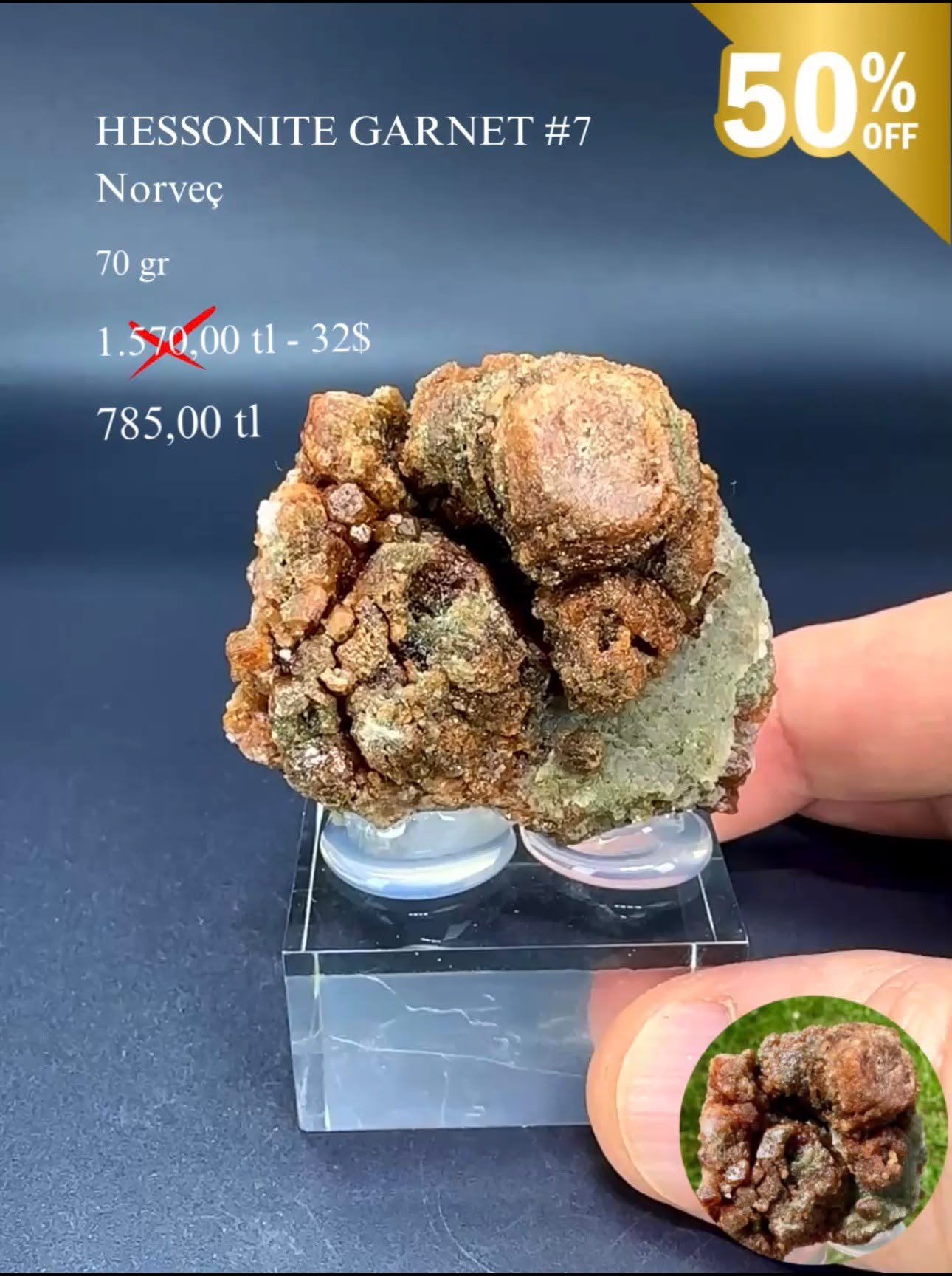 HESSONİT GARNET 70 GR.