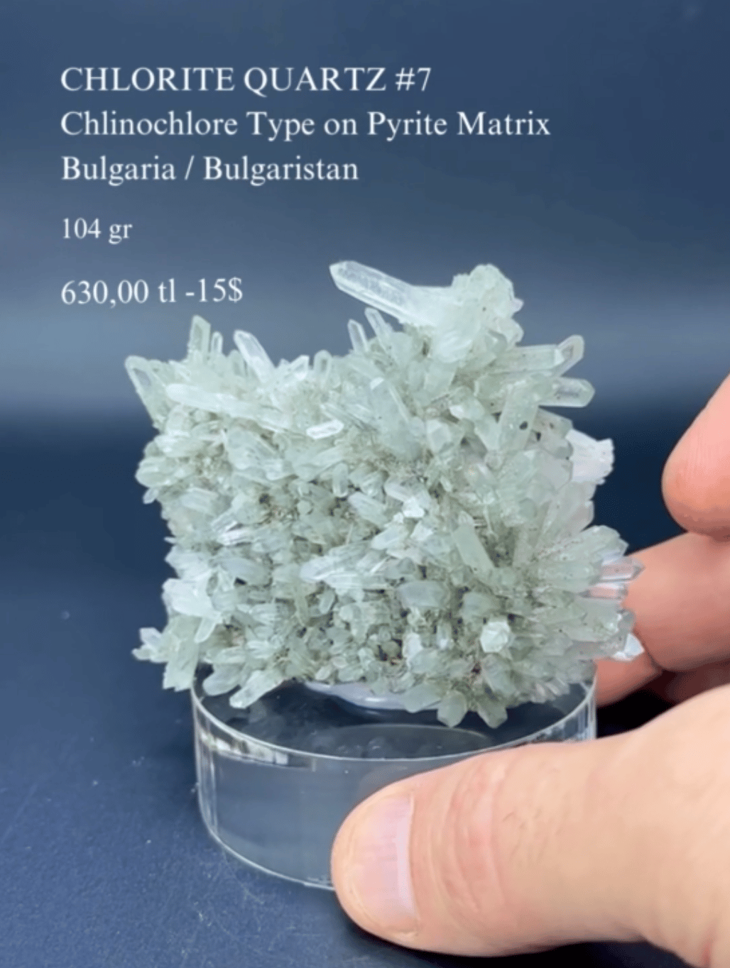 KLORİTLİ KUVARS 104 GR.