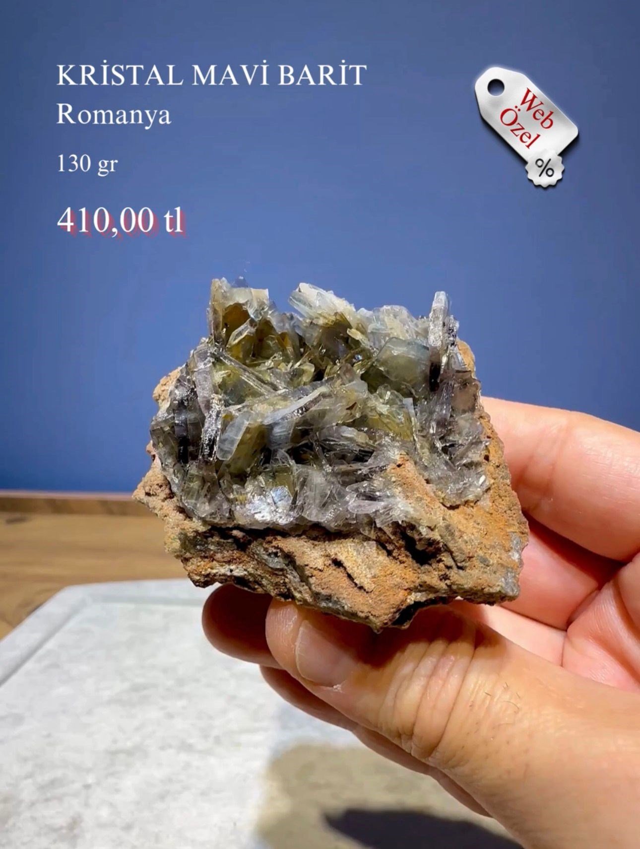 KRİSTAL MAVİ BARİT 130 GR.