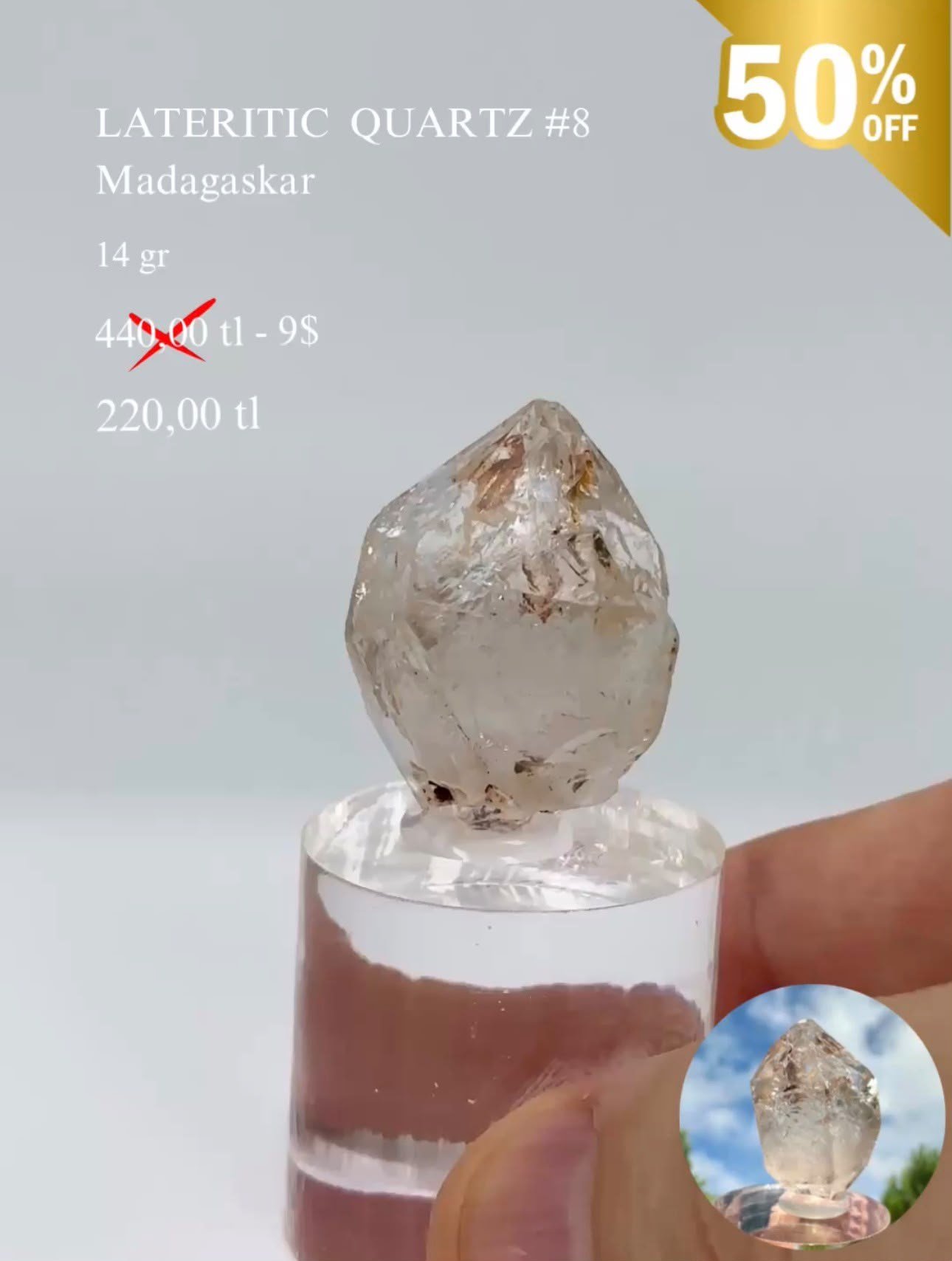 LATERİTİK KUVARS 14 GR.
