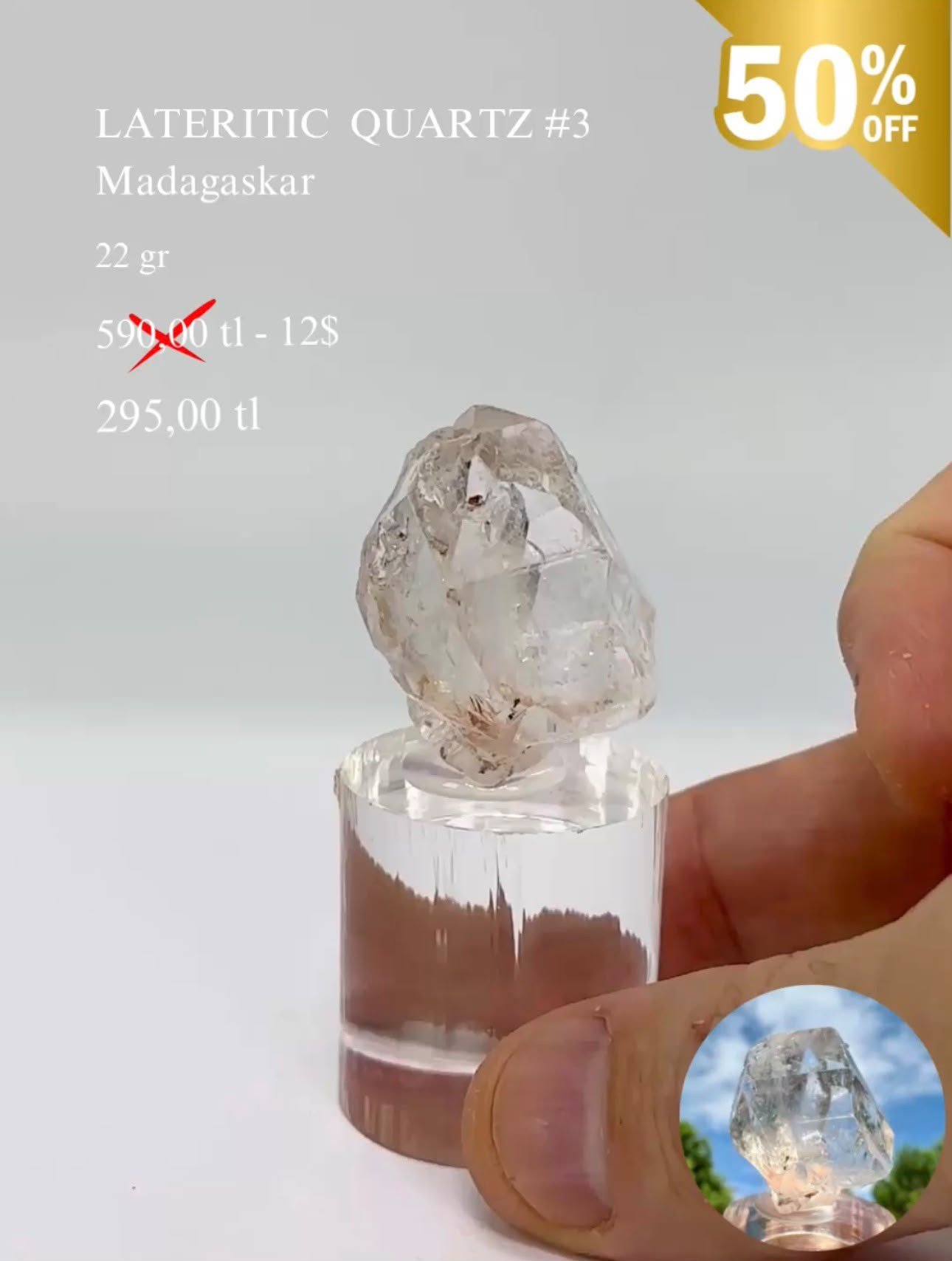 LATERİTİK KUVARS 22 GR.