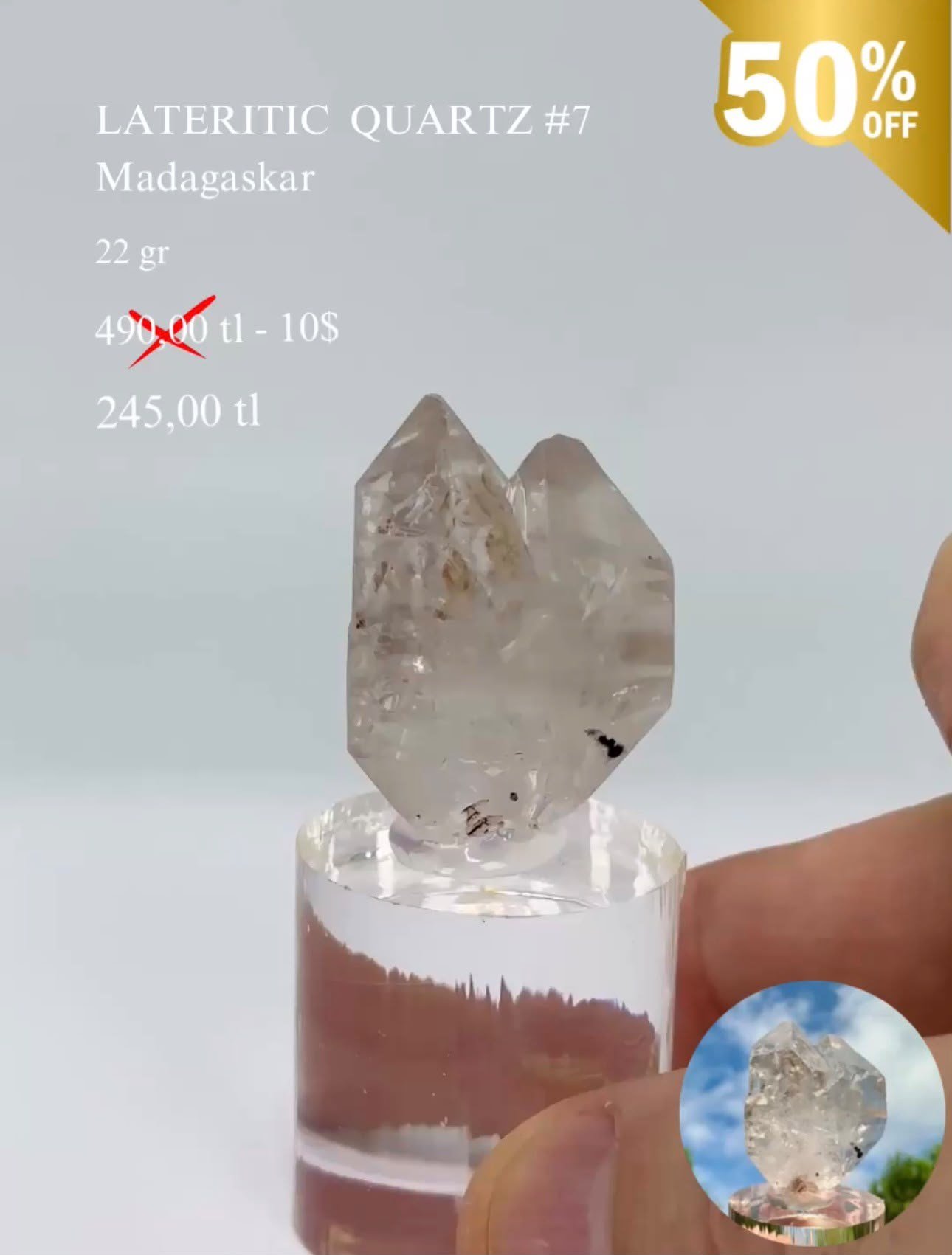 LATERİTİK KUVARS 22 GR.