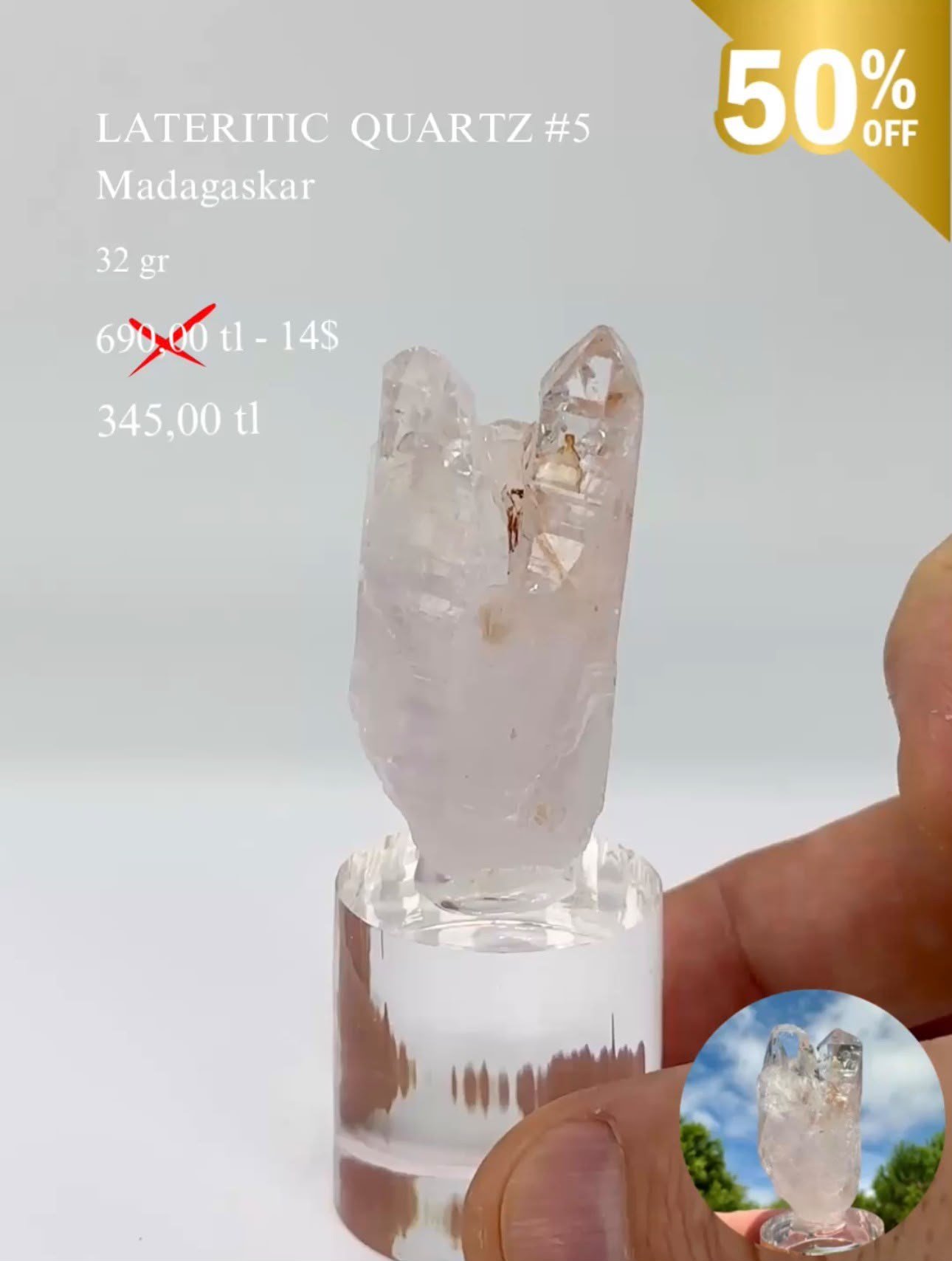 LATERİTİK KUVARS 32 GR.