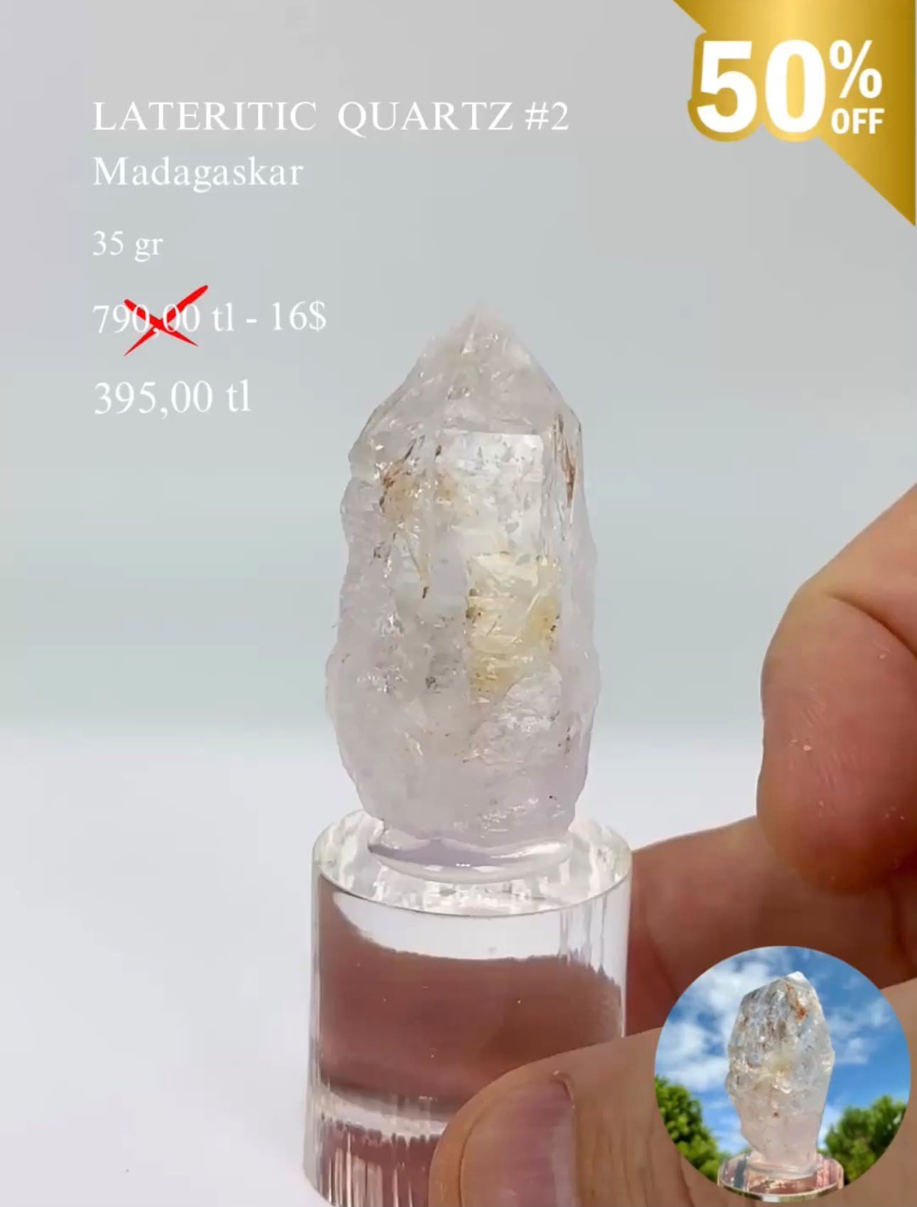 LATERİTİK KUVARS 35 GR.