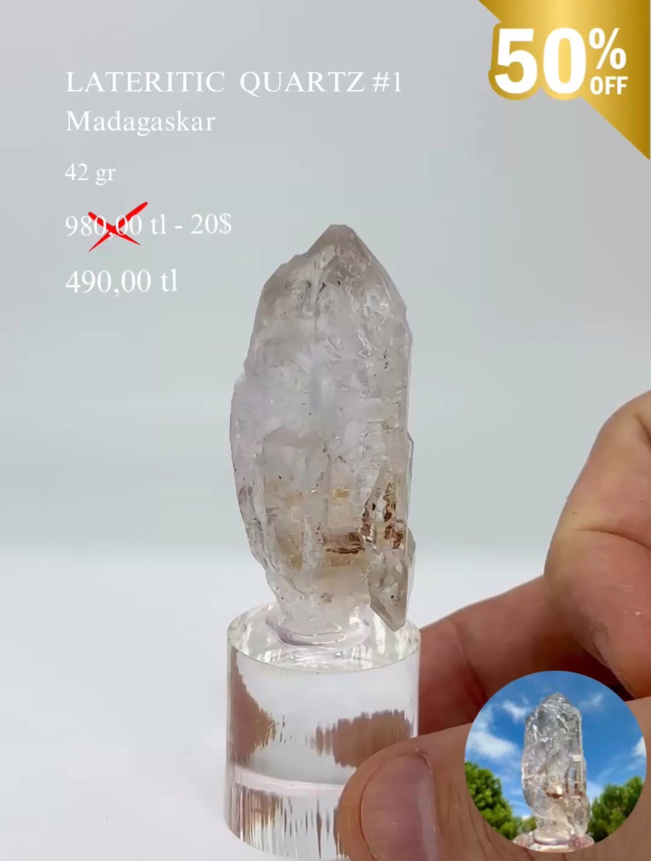 LATERİTİK KUVARS 42 GR.