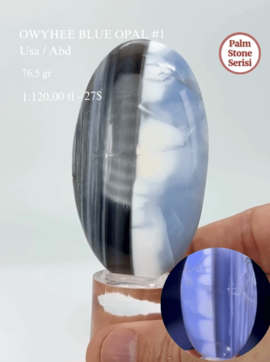 OWYHEE MAVİ OPAL 76,5 GR.