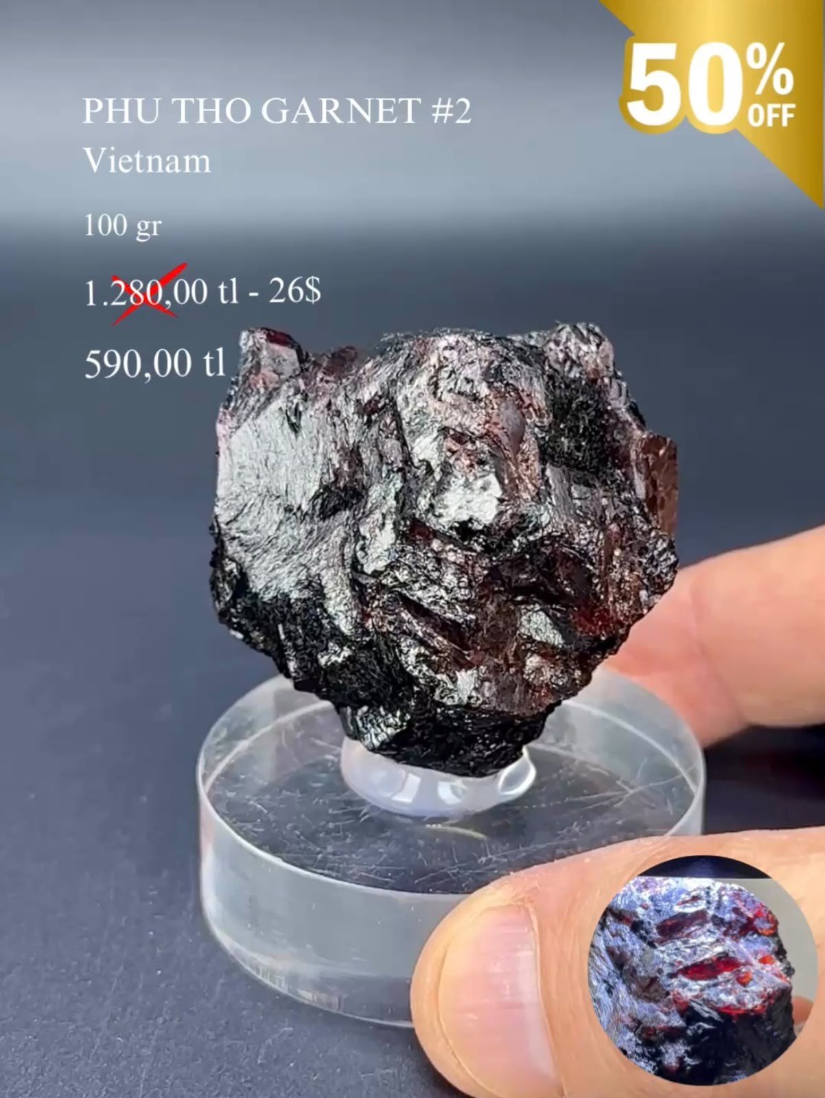 PHU THO GARNET 100 GR.