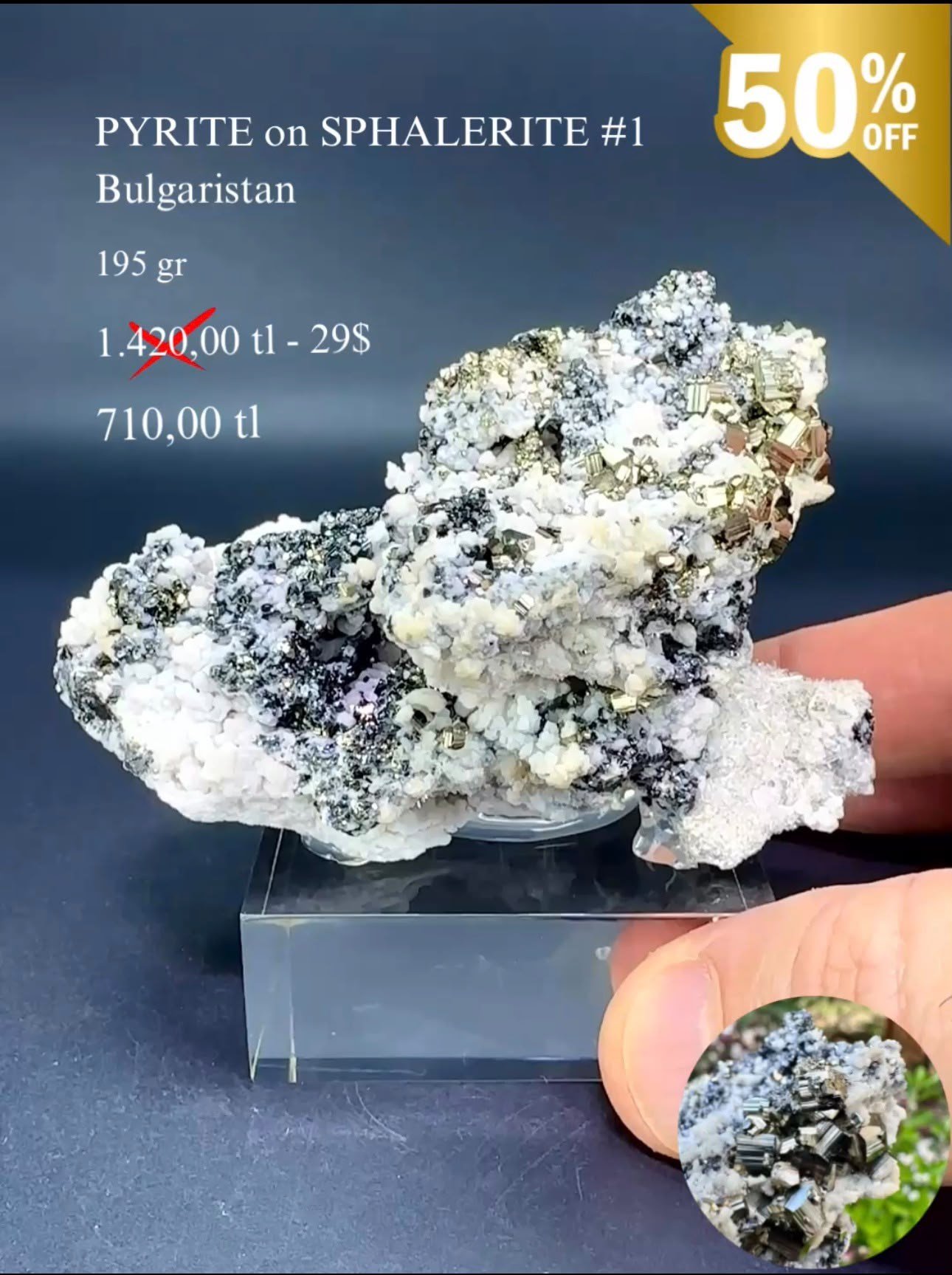 PİRİT & SFALERİT 195 GR.
